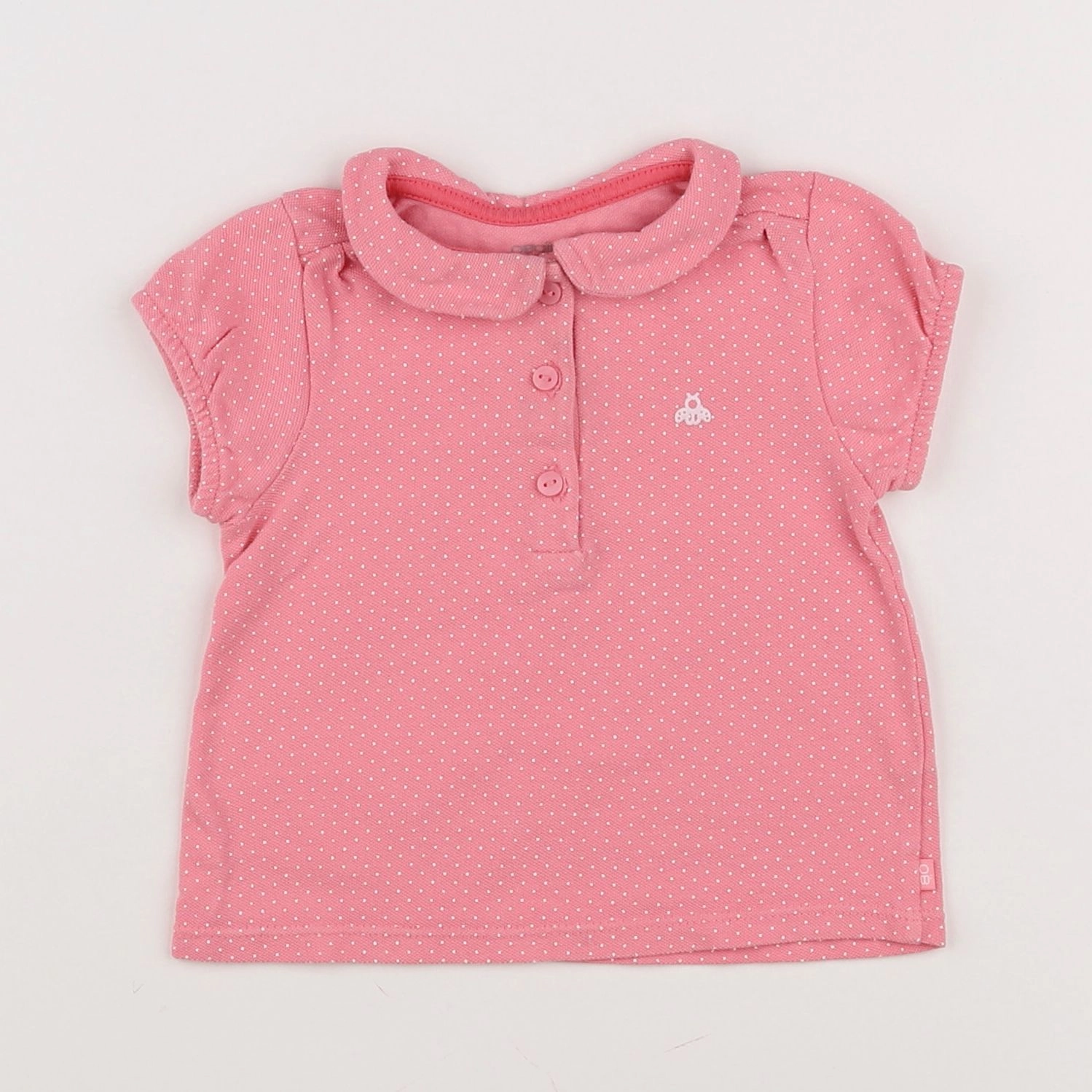 Vertbaudet - polo rose - 12 mois
