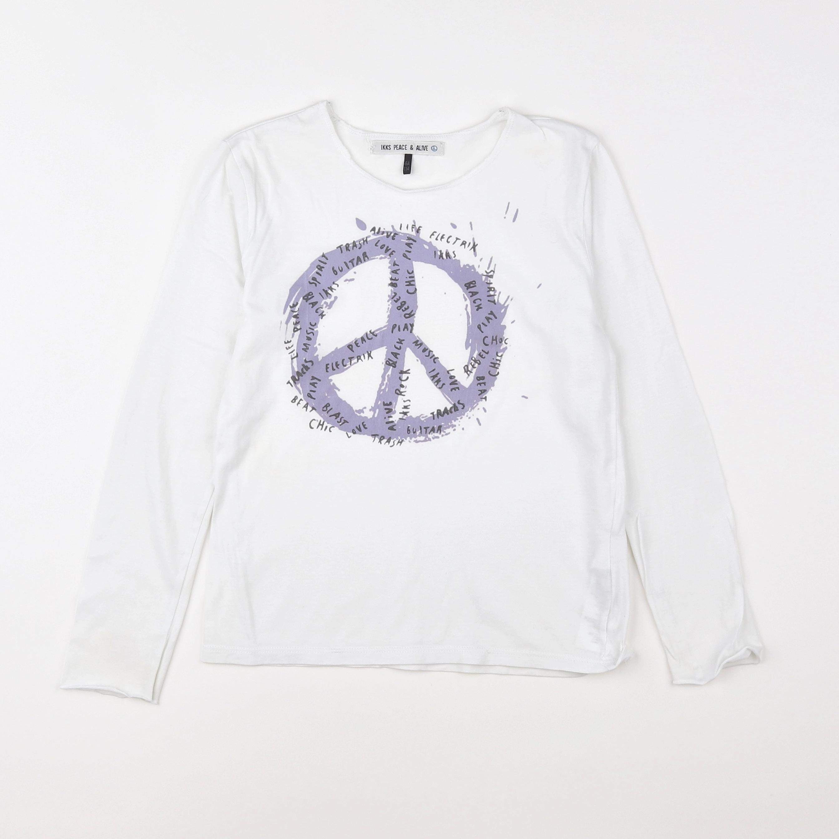 IKKS - tee-shirt blanc, gris - 6 ans