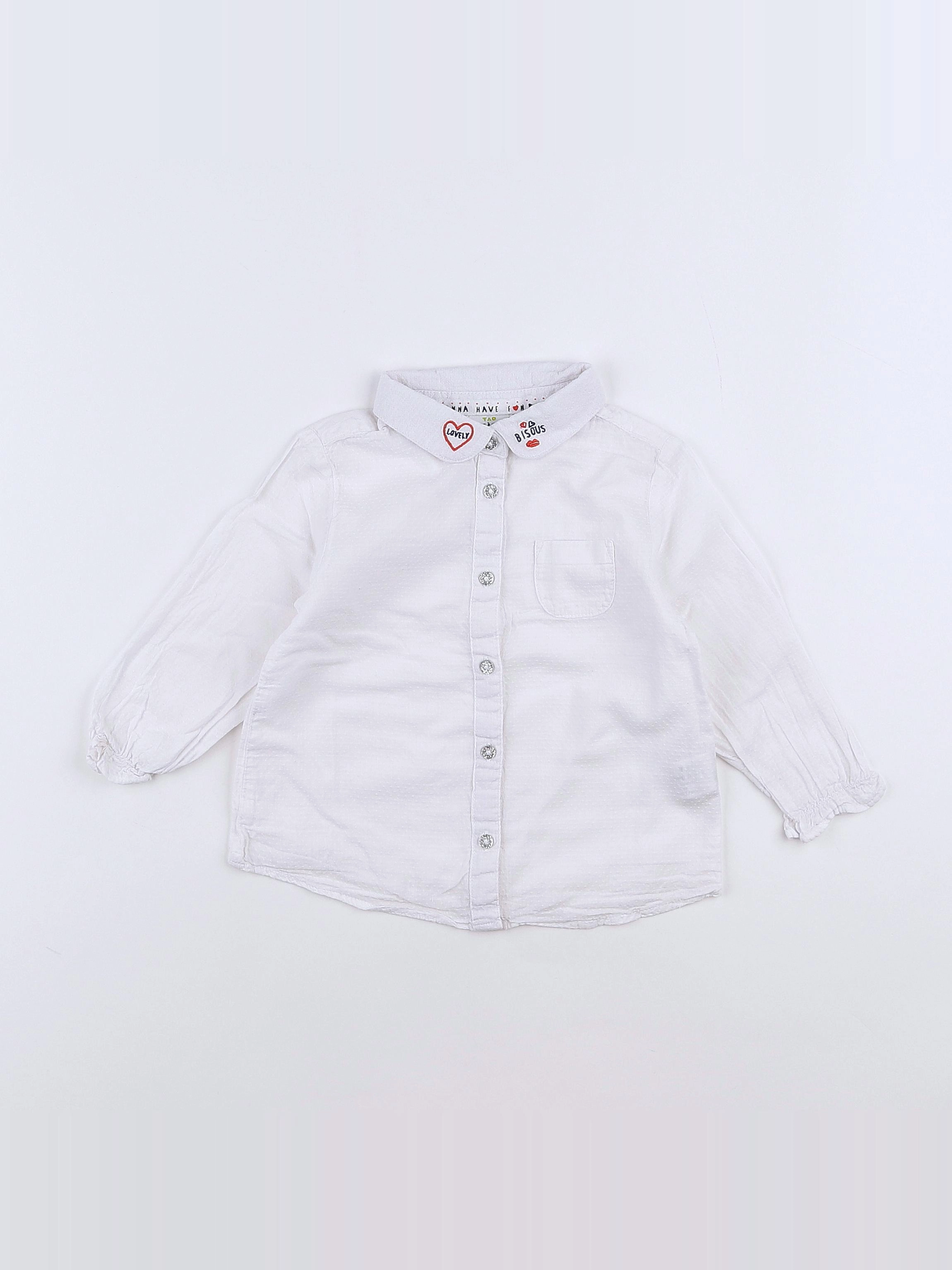 Tape à l'oeil - chemise blanc - 18 mois