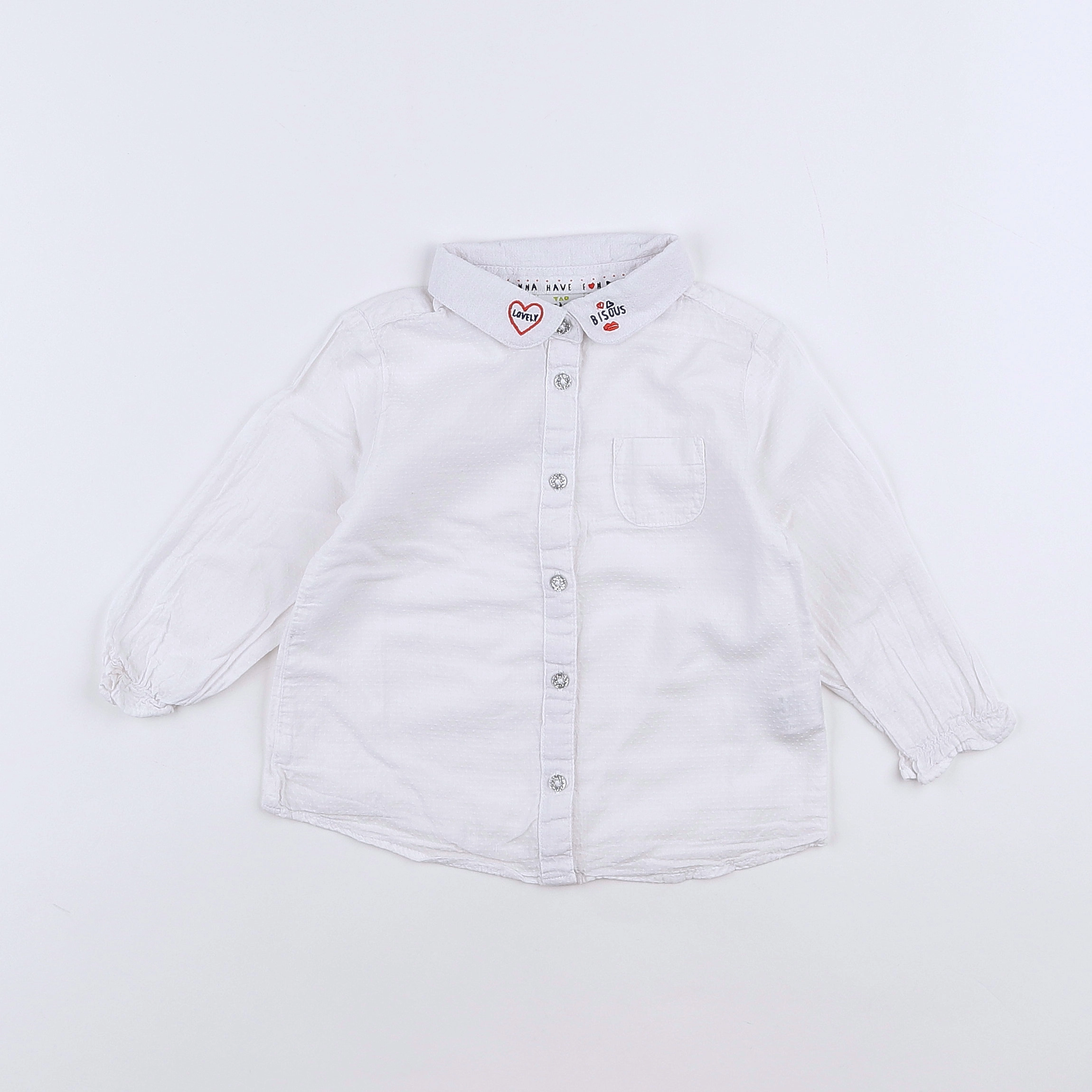 Tape à l'oeil - chemise blanc - 18 mois