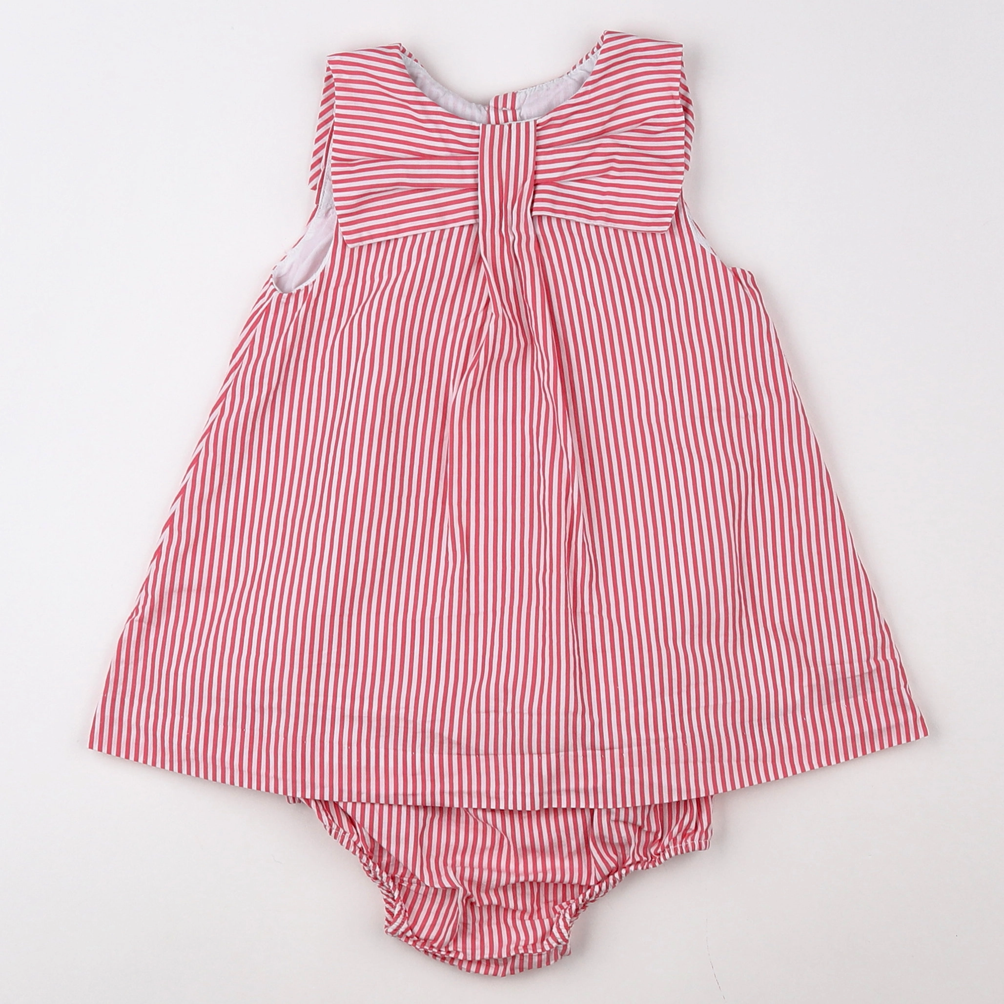 Jacadi - robe blanc, rose - 12 mois