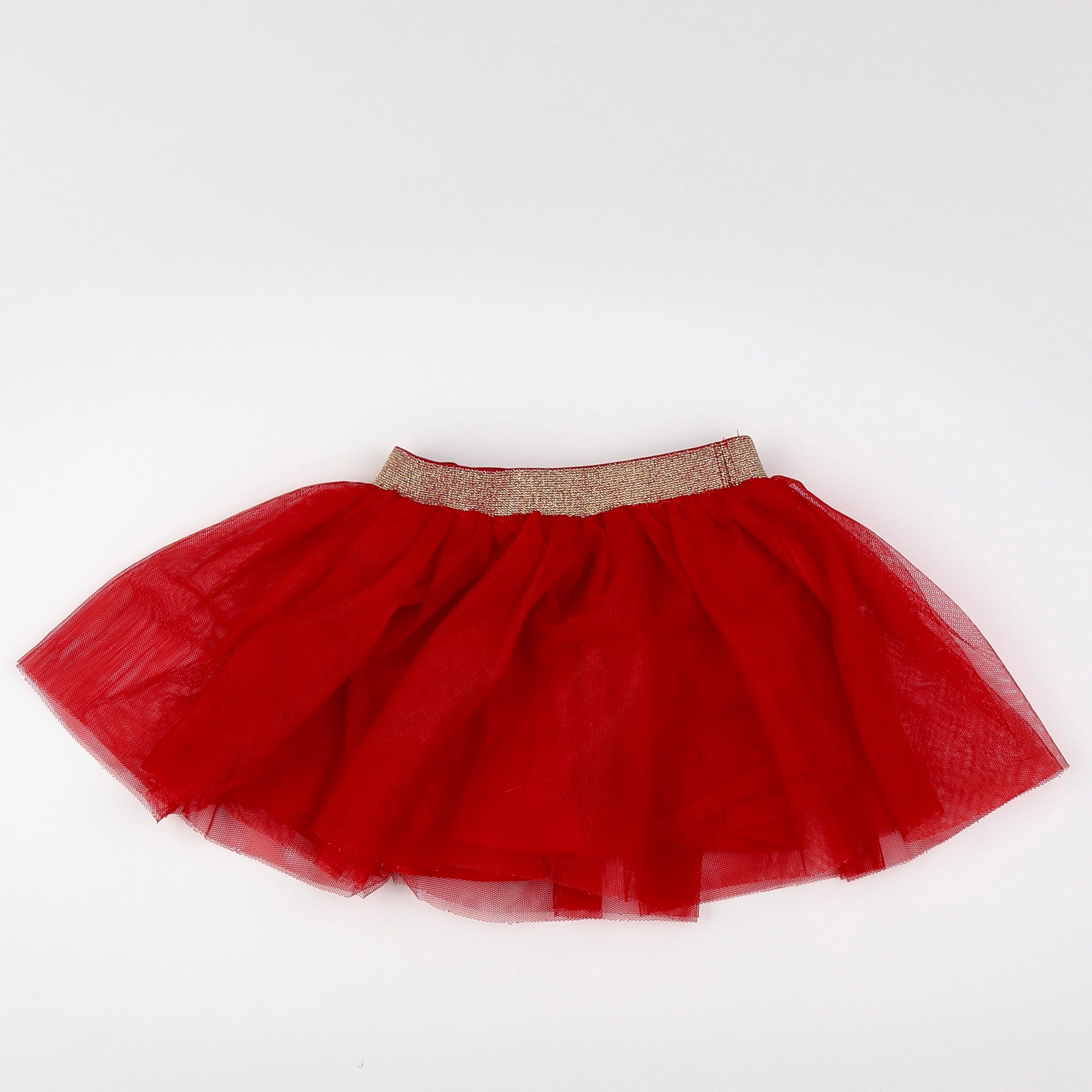Vertbaudet - jupe rouge - 18 mois