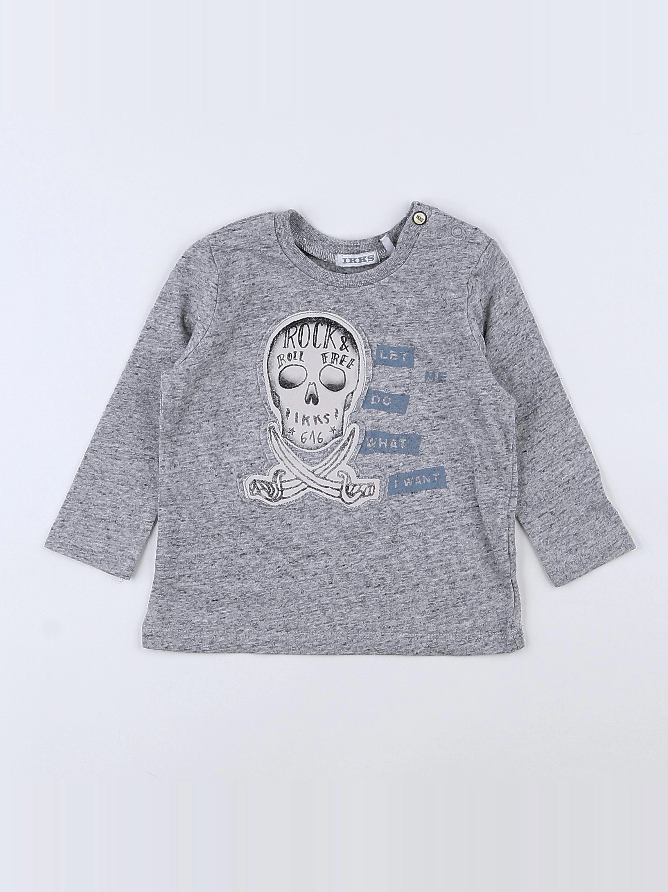 IKKS - tee-shirt gris - 12 mois