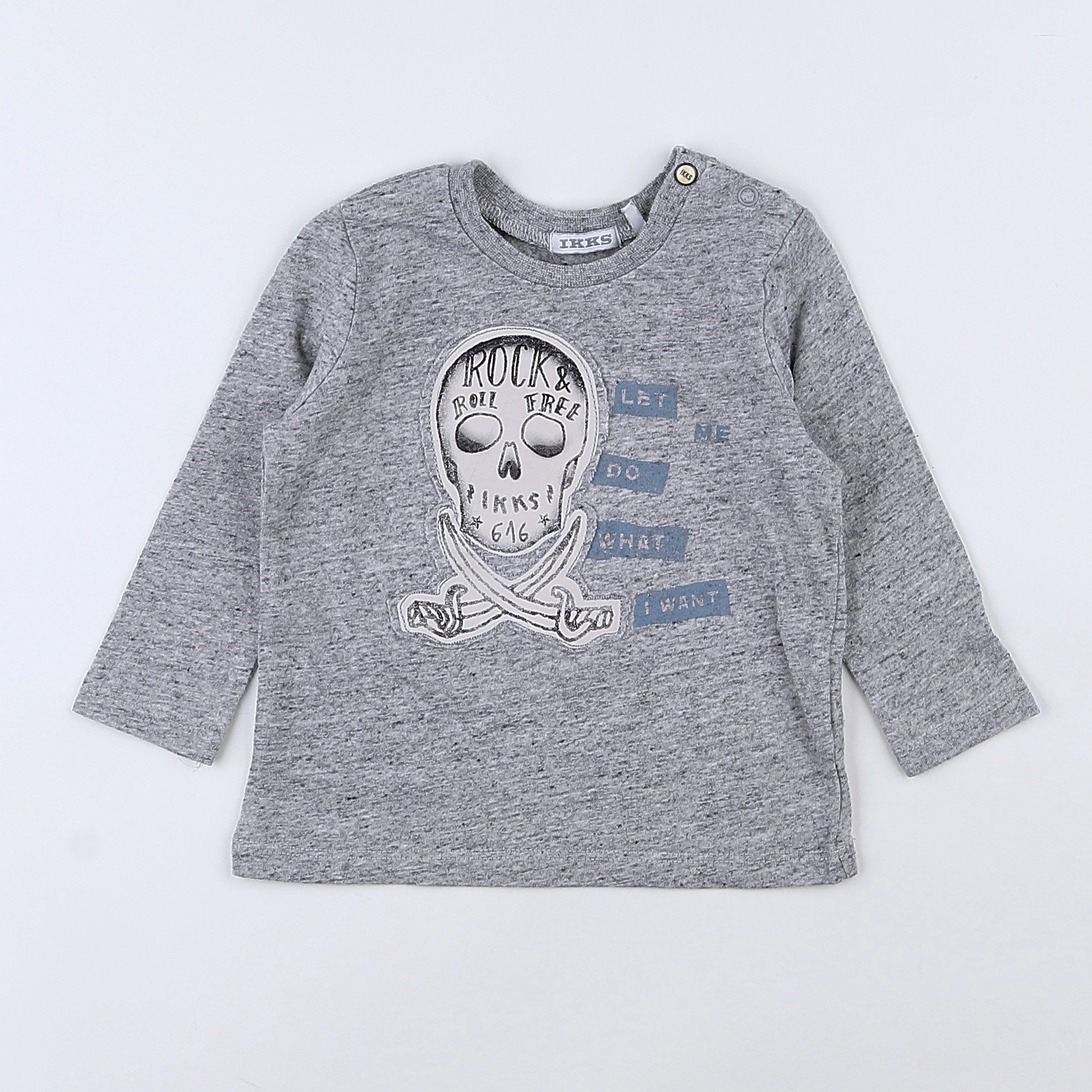 IKKS - tee-shirt gris - 12 mois