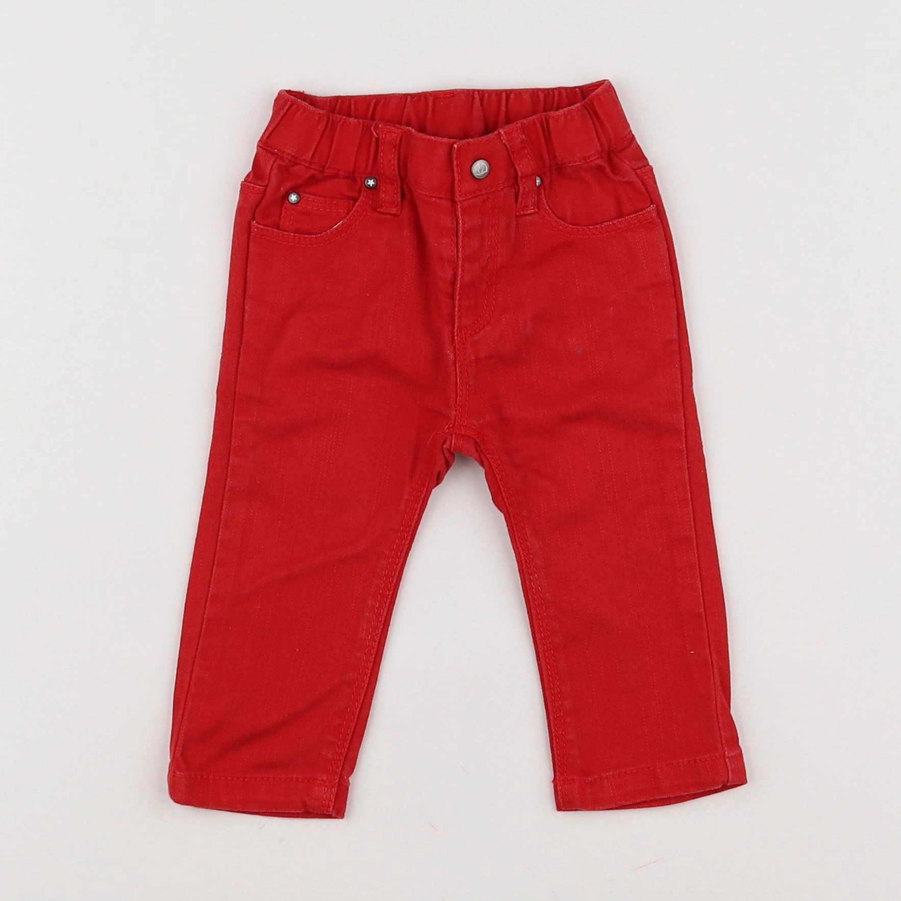 Petit Bateau - jean rouge - 6 mois