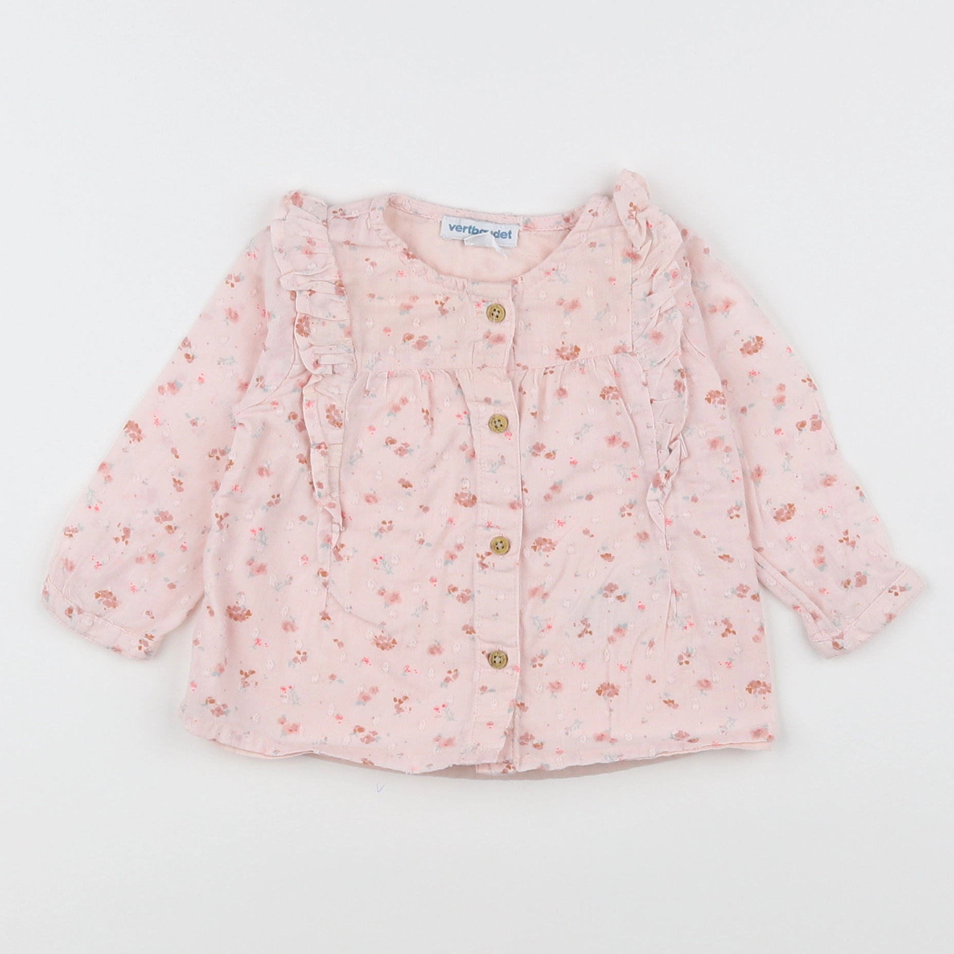 Vertbaudet - blouse rose - 6 mois