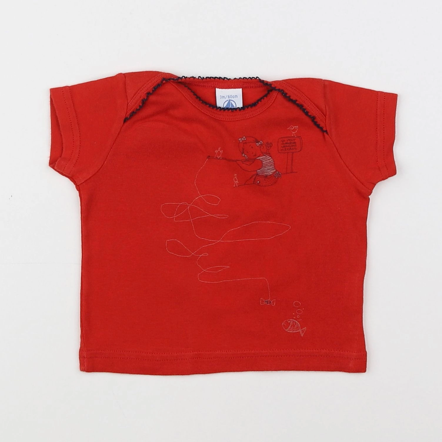 Petit Bateau - maillot de corps rouge - 3 mois