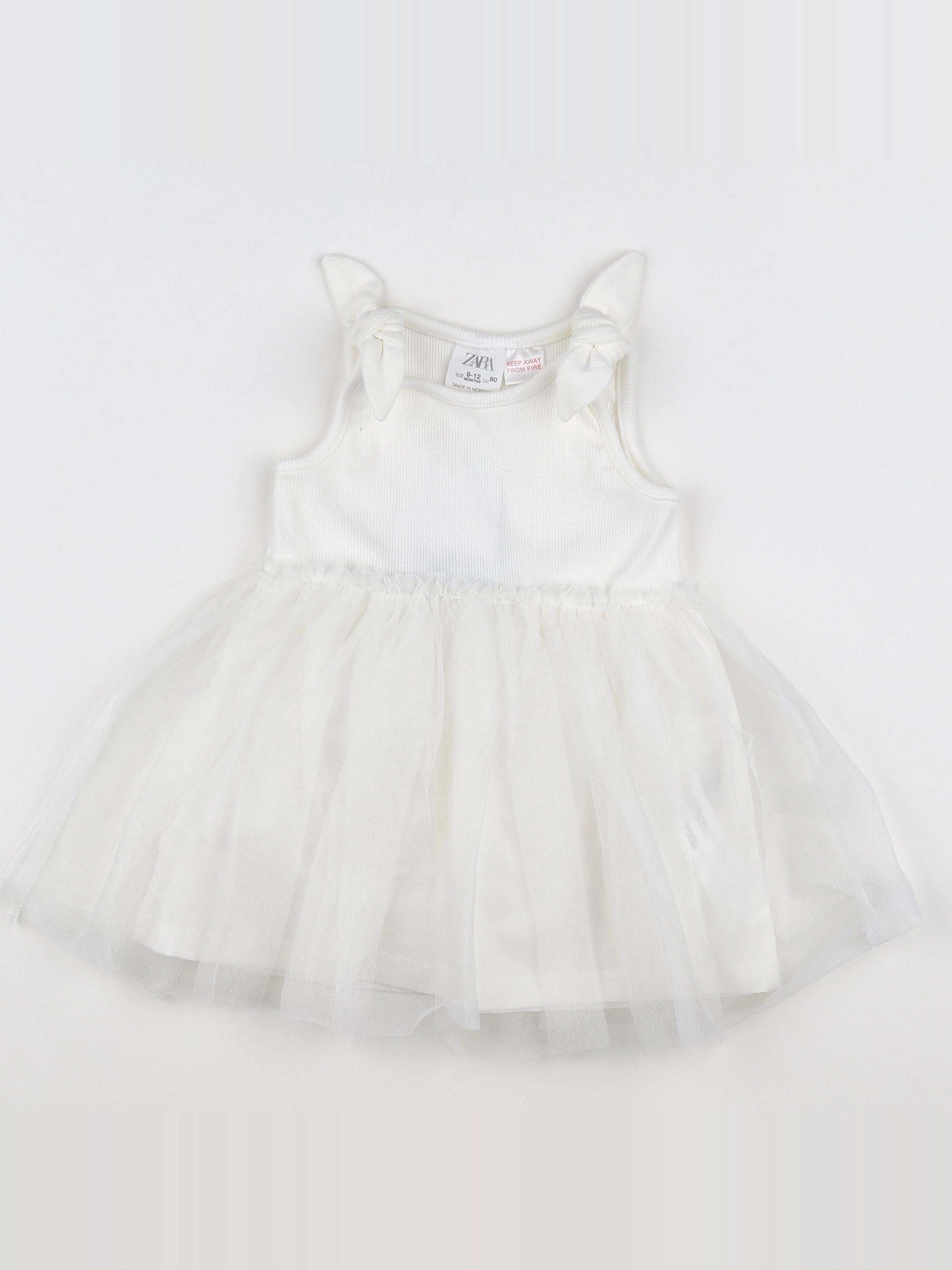 Zara - robe blanc - 9/12 mois
