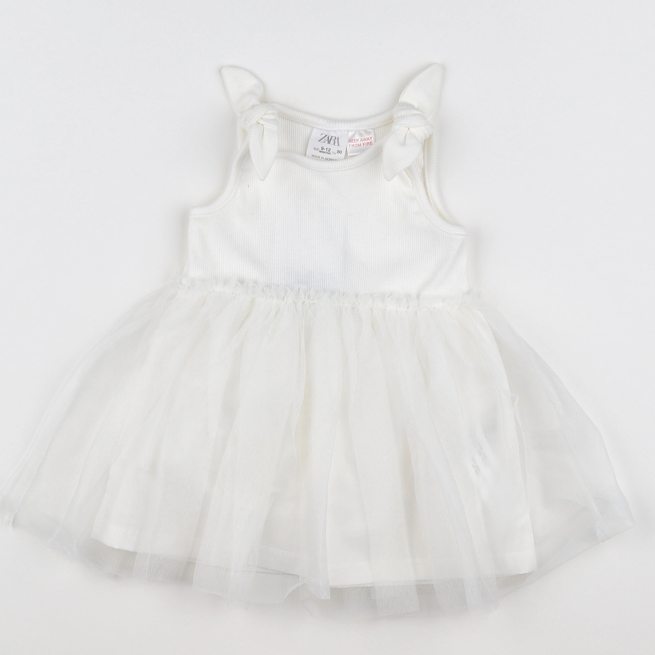Zara - robe blanc - 9/12 mois