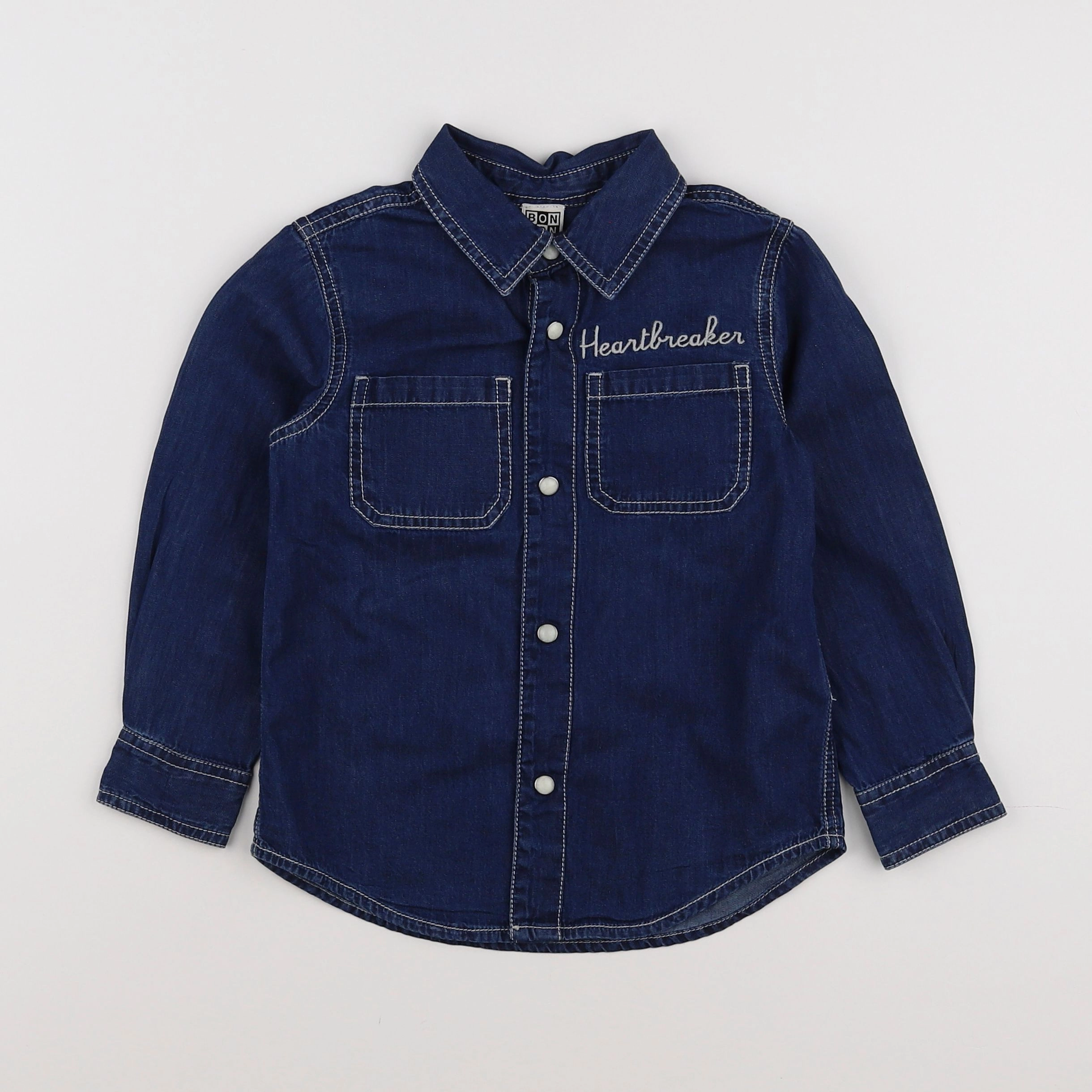 Bonton - chemise bleu - 4 ans