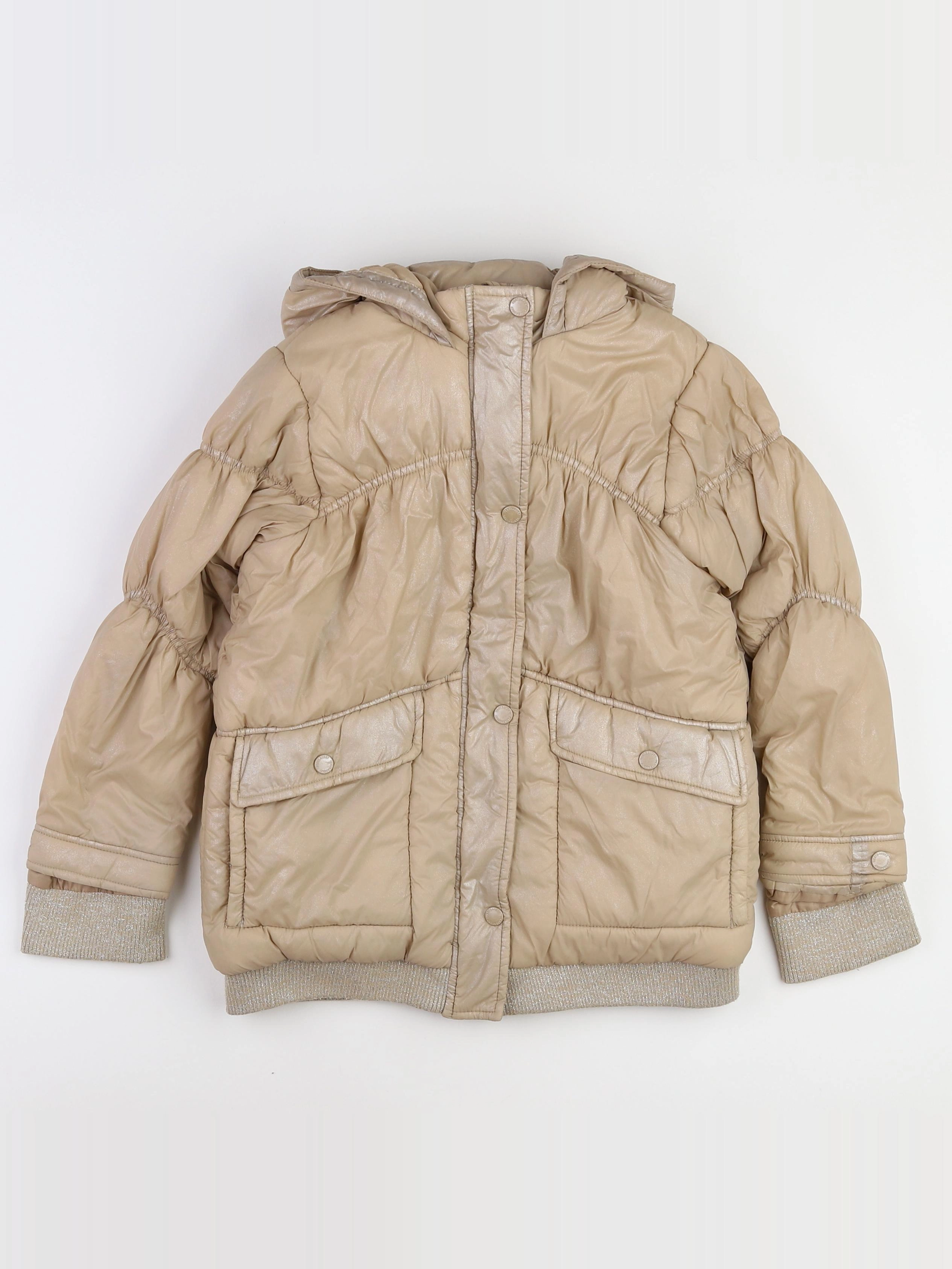 Vertbaudet - doudoune beige, or - 8 ans