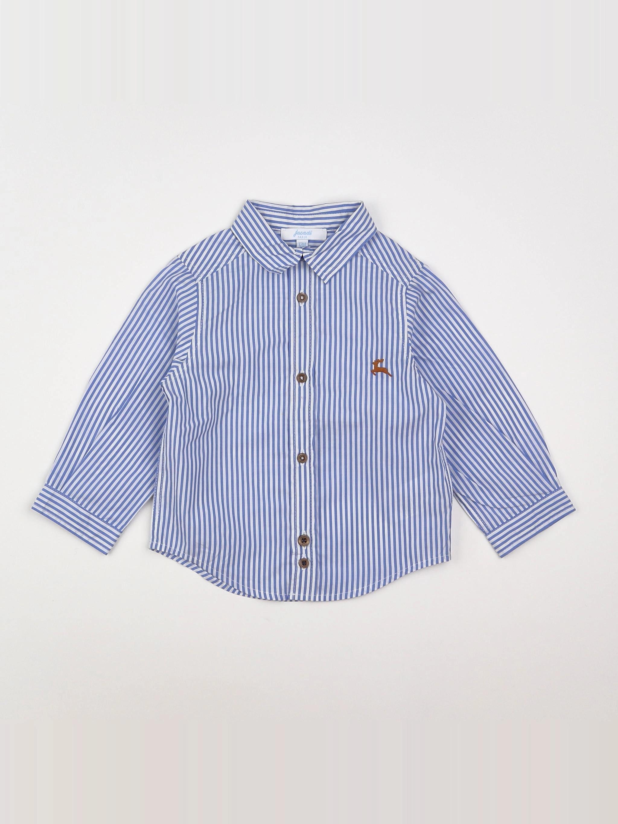 Jacadi - chemise bleu - 12 mois