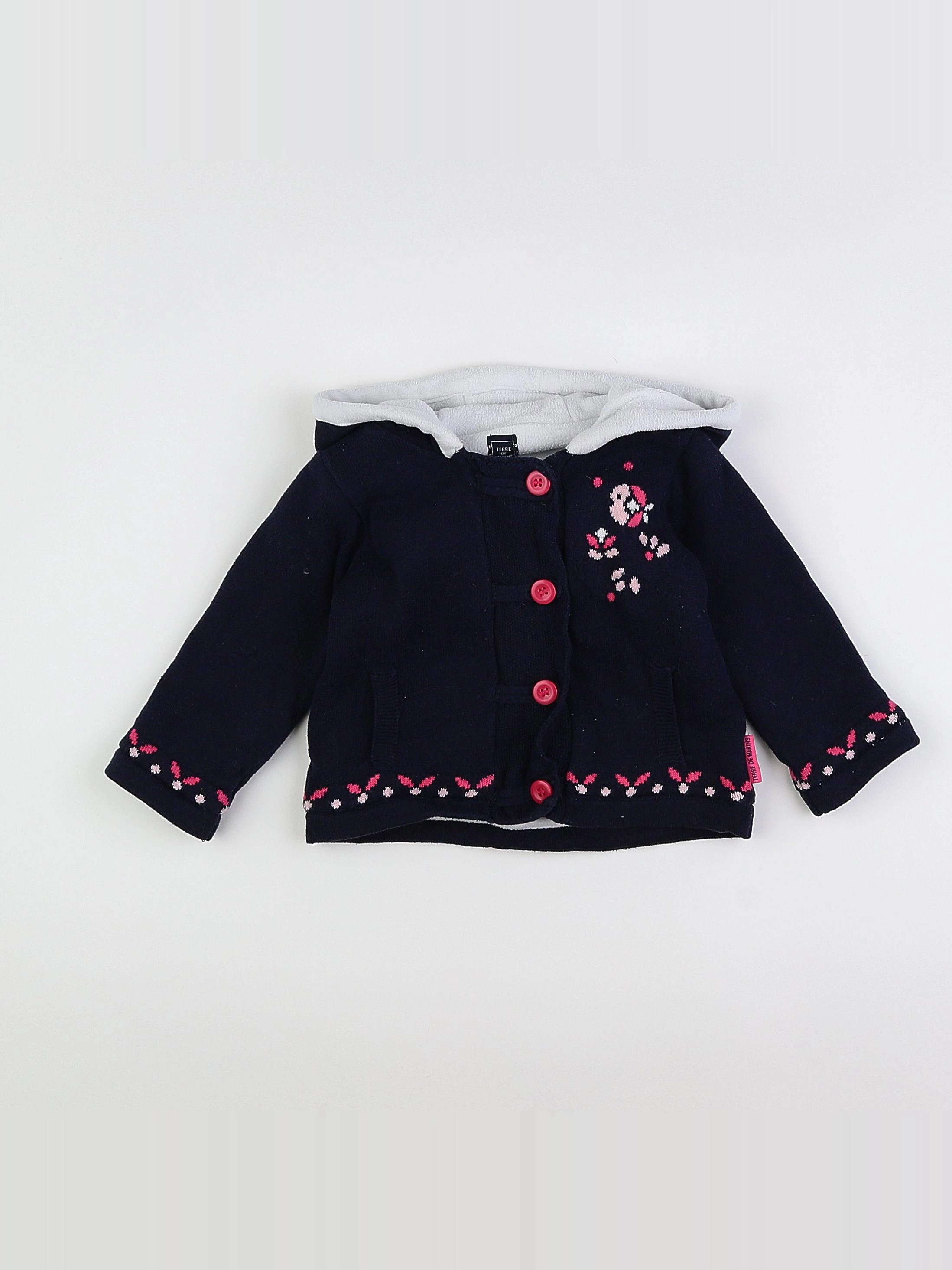Terre de marins - gilet bleu - 12 mois
