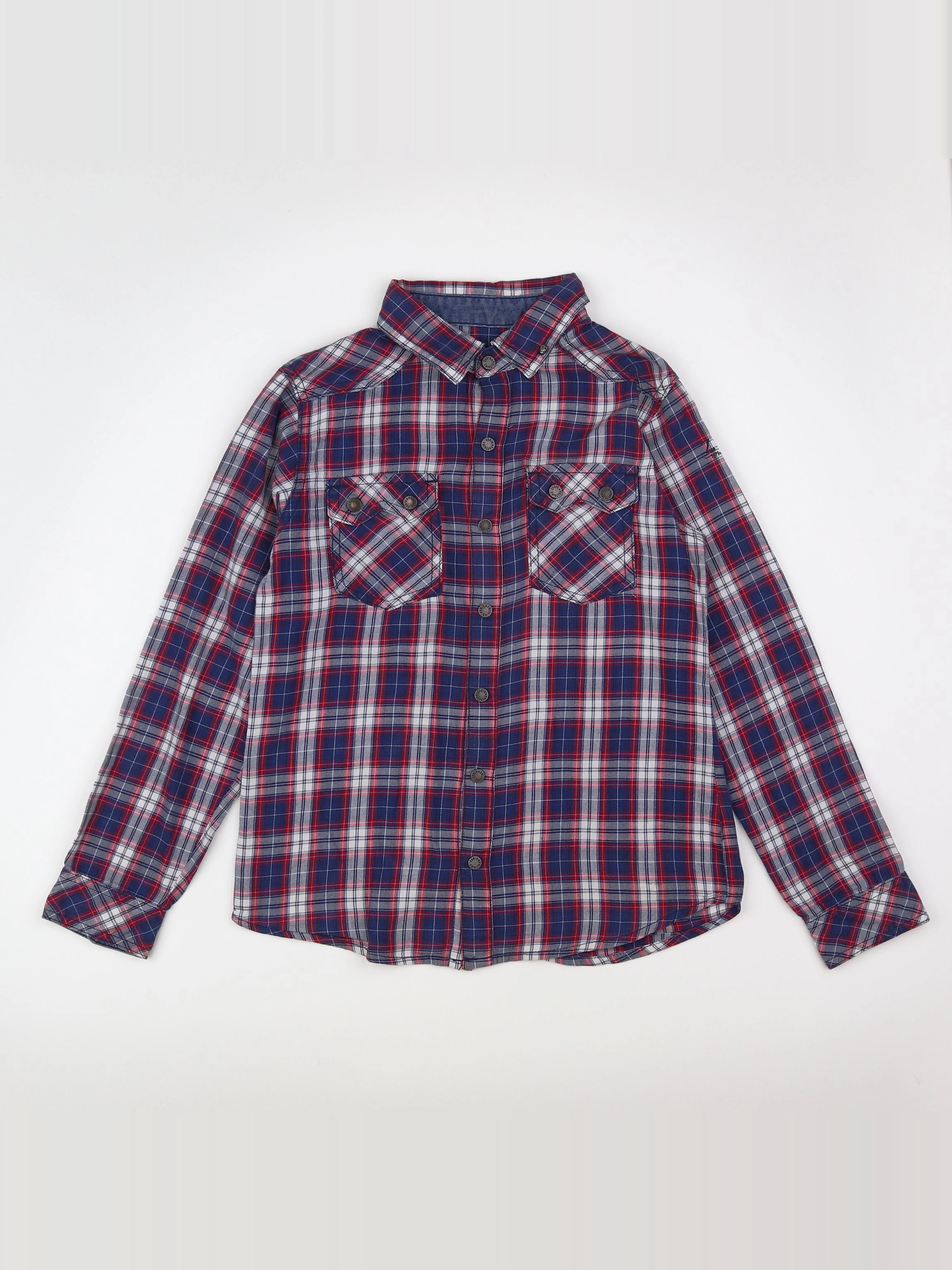 Zadig & Voltaire - chemise bleu, rouge - 10 ans