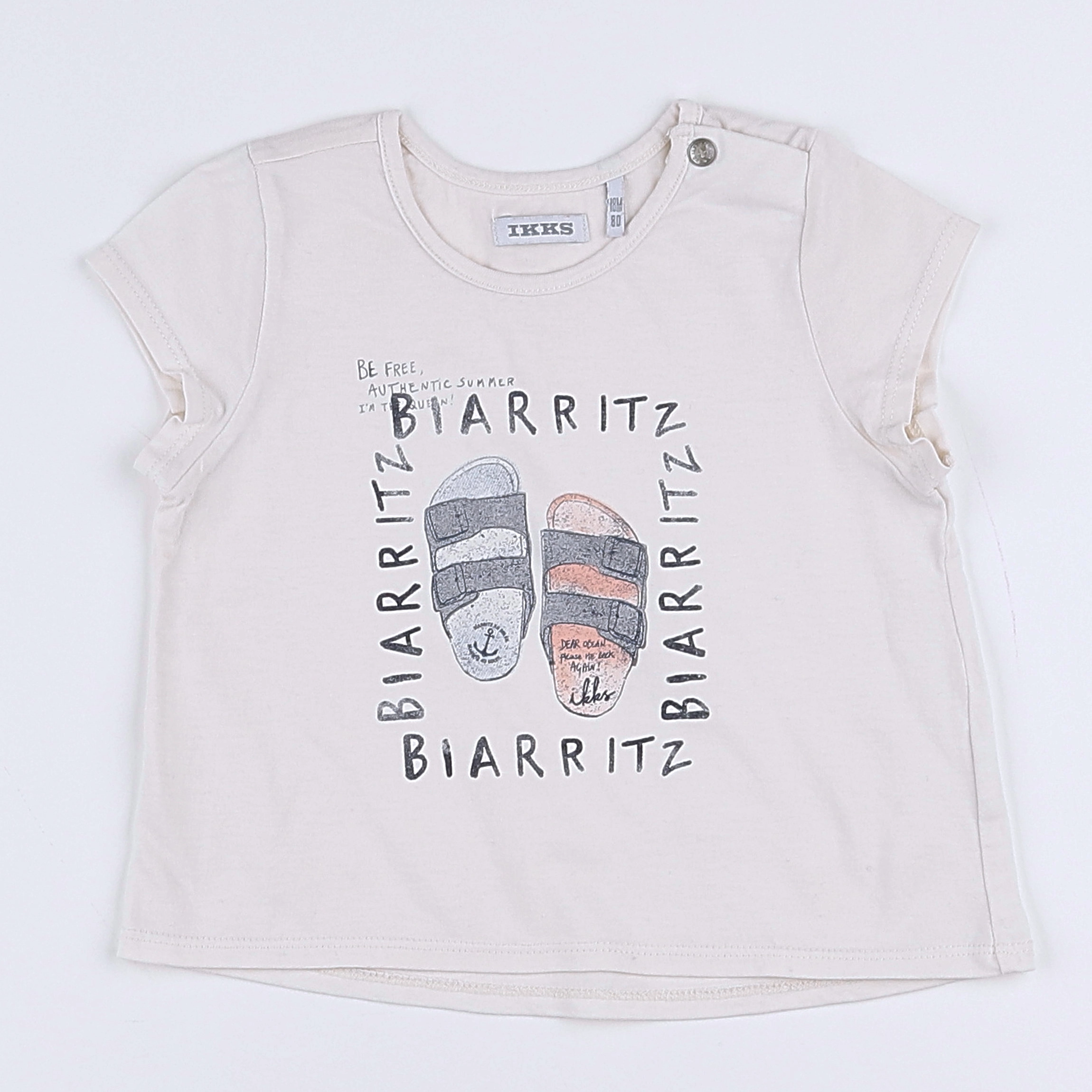 IKKS - tee-shirt beige - 18 mois