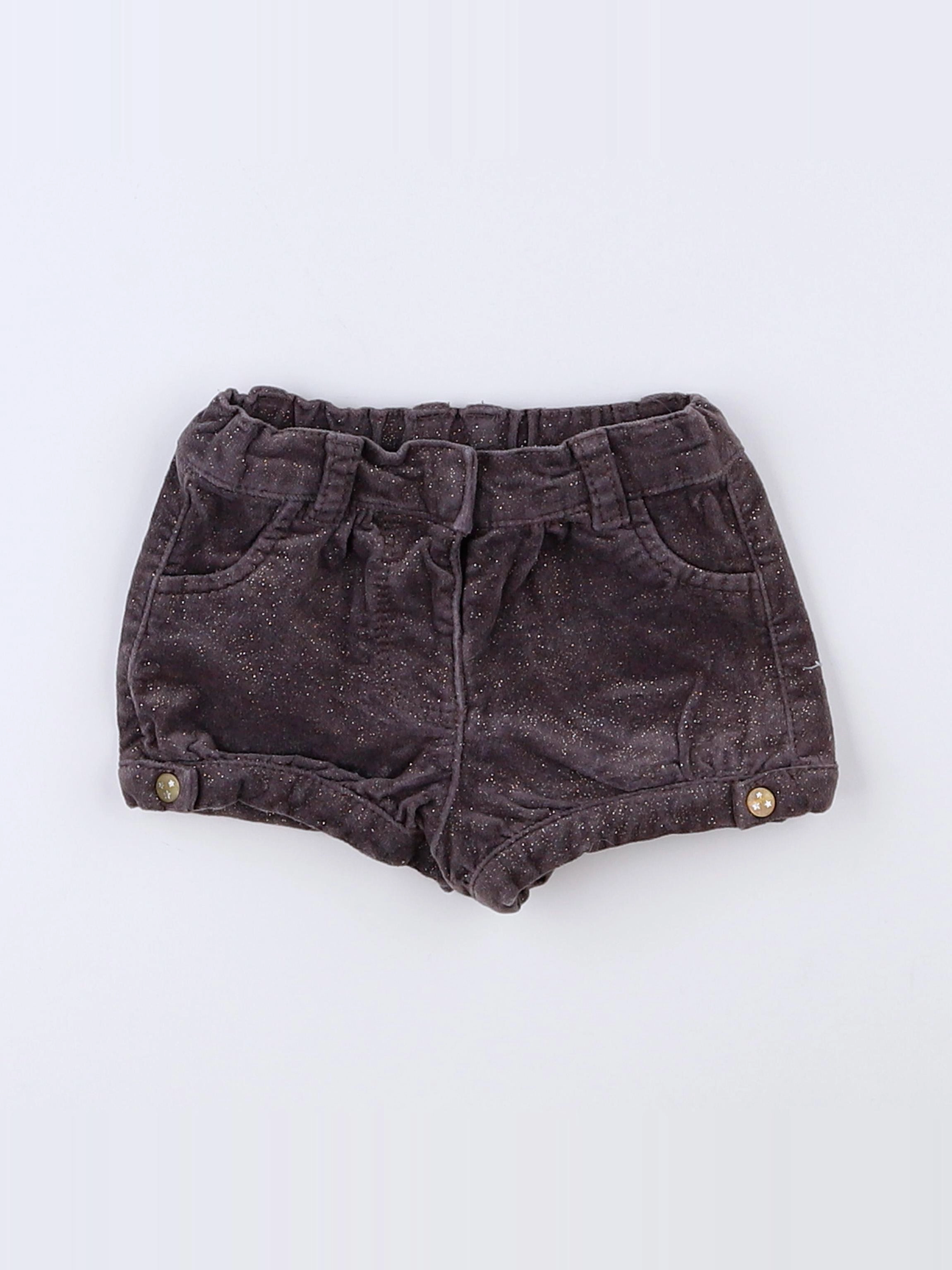 Tape à l'oeil - short marron, or - 3 mois