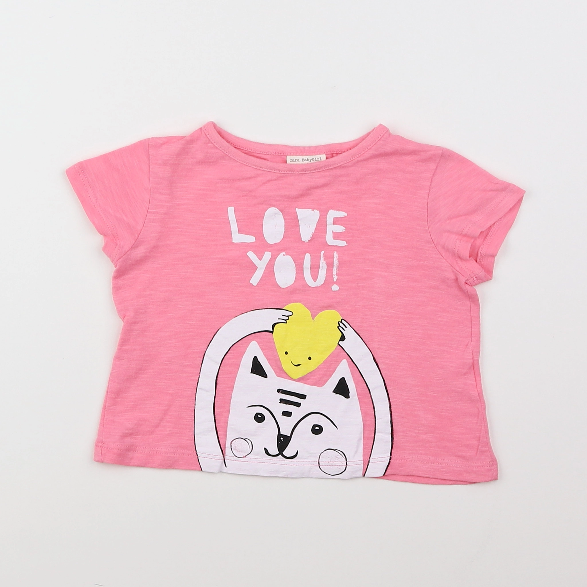Zara - tee-shirt rose - 9/12 mois