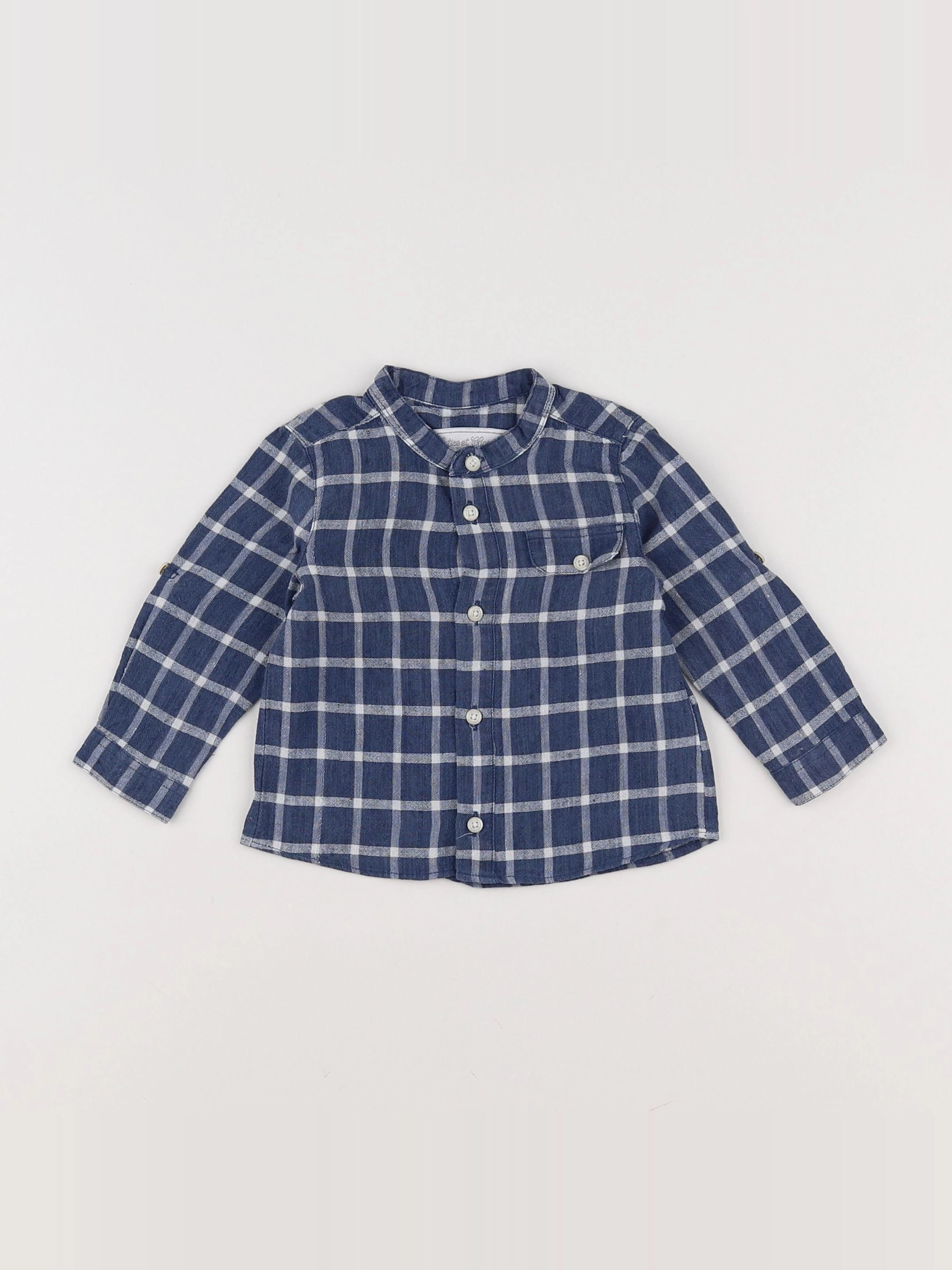 Tartine & Chocolat - chemise bleu - 6 mois