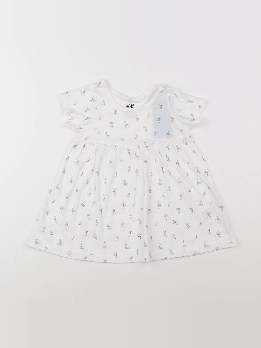 H&M - robe blanc (état neuf) - 9 mois