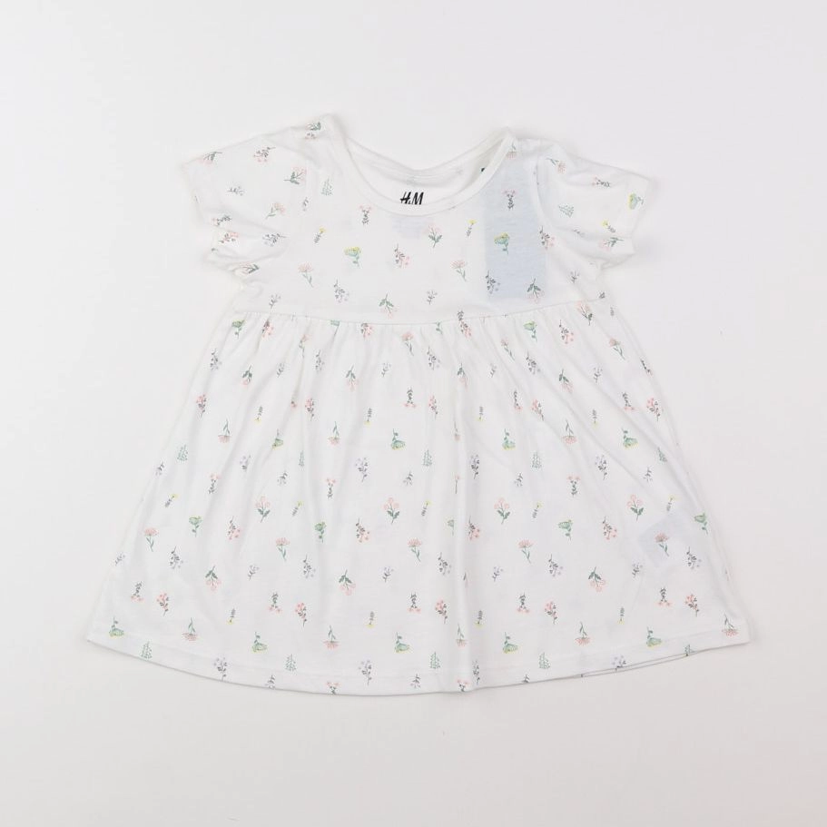 H&M - robe blanc (état neuf) - 9 mois