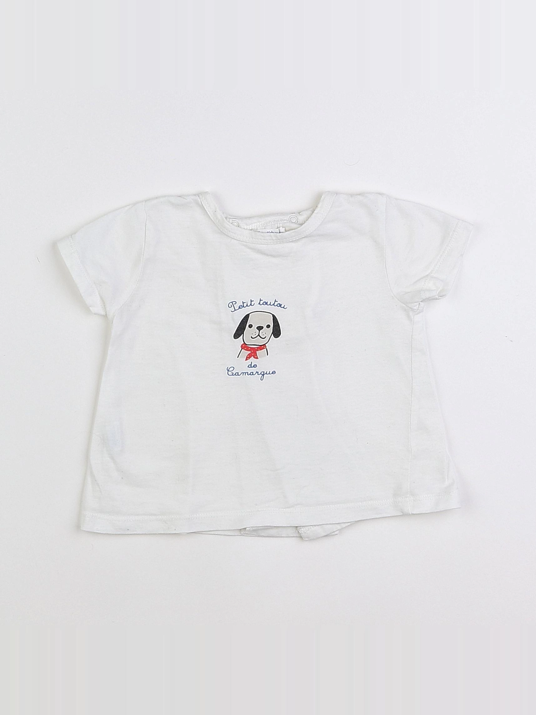 Boutchou - tee-shirt blanc - 9 mois