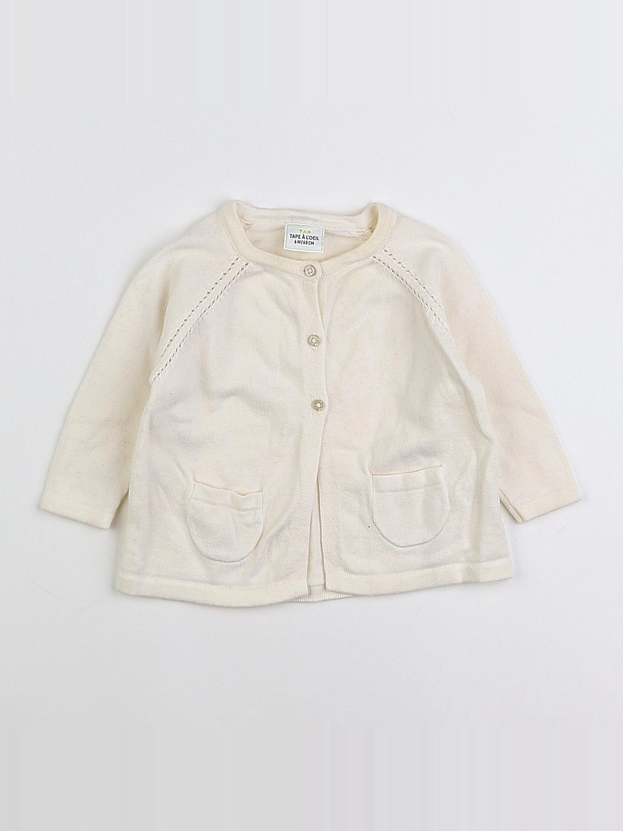 Tape à l'oeil - gilet beige - 6 mois