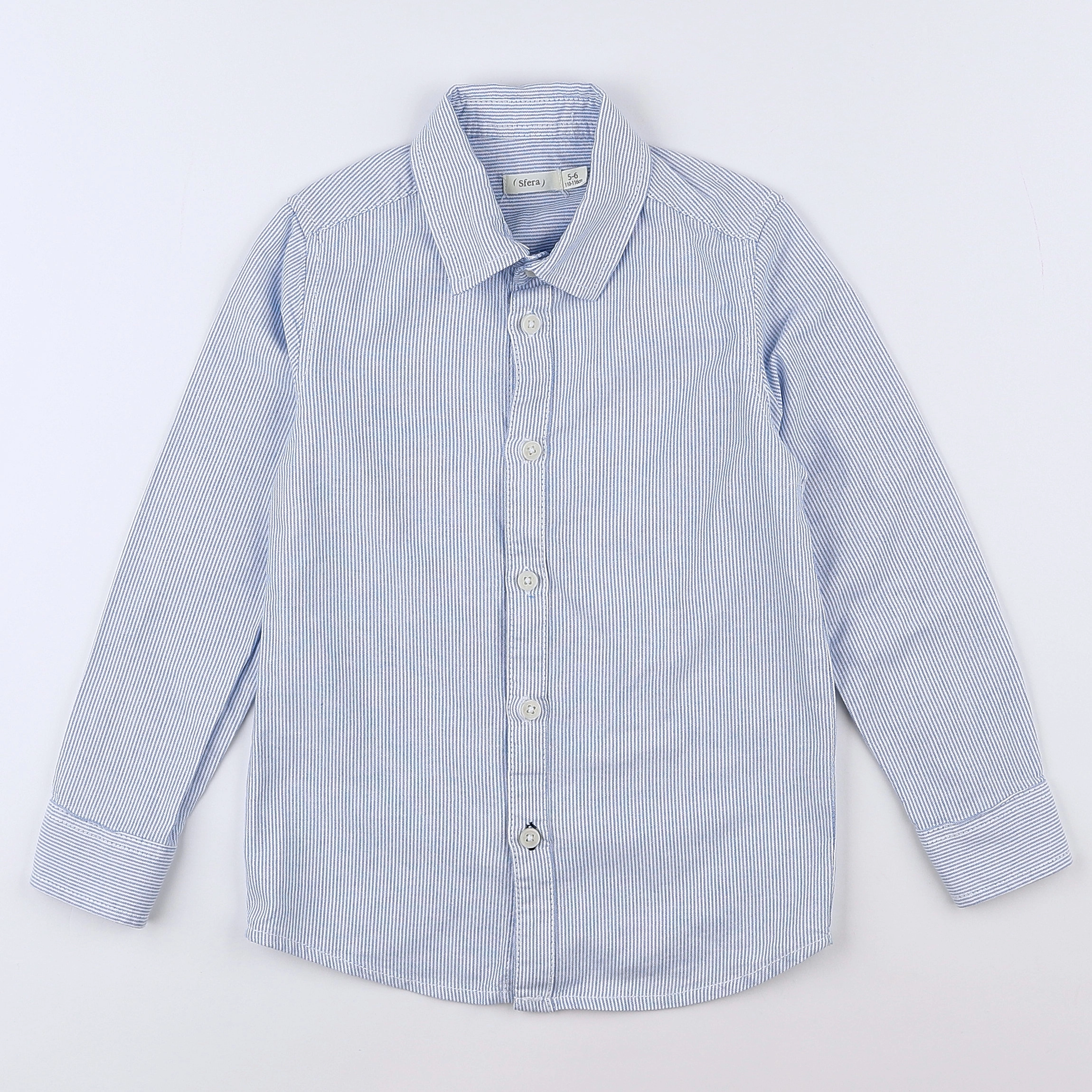 Sfera - chemise bleu, blanc - 5/6 ans