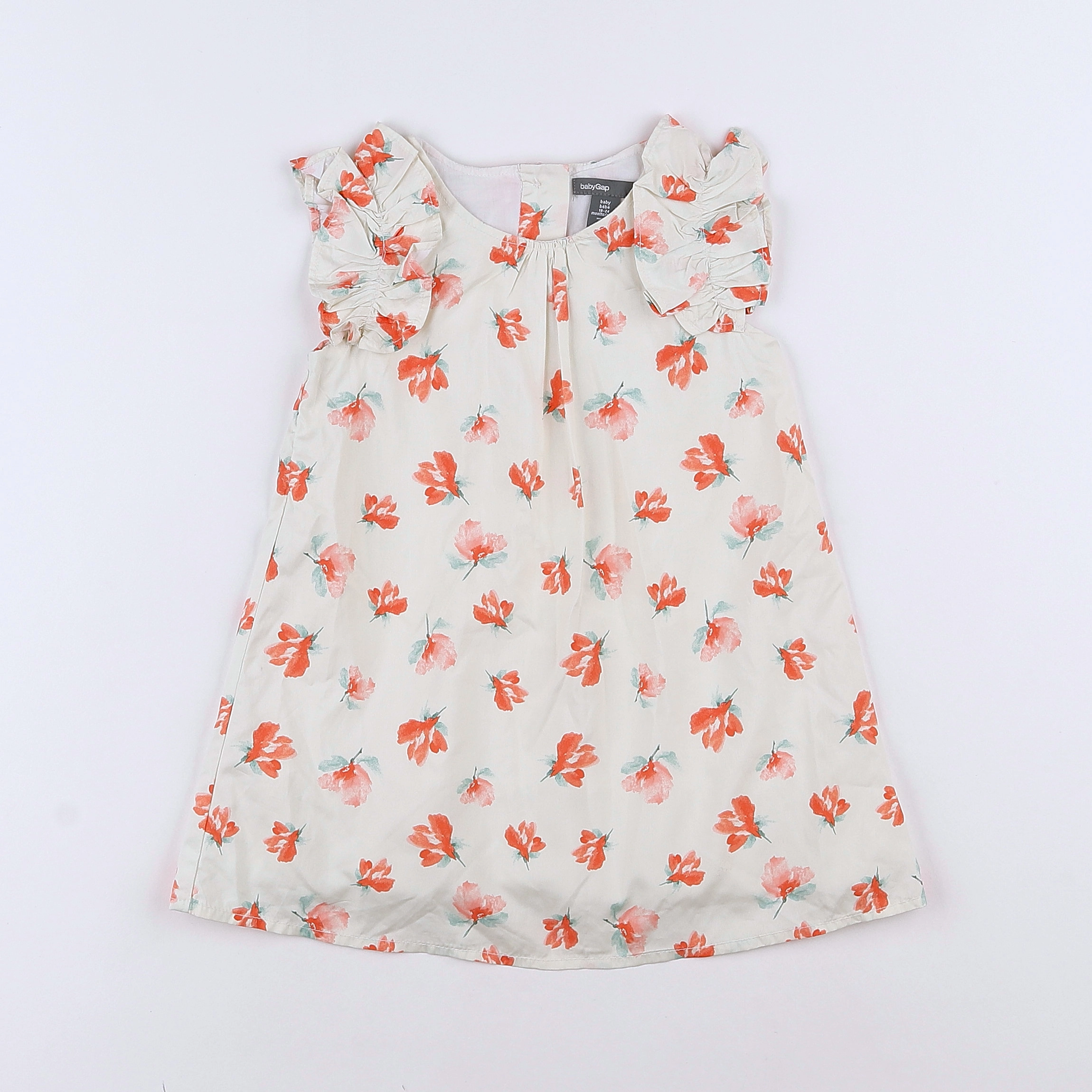 GAP - robe beige, rouge - 18 mois à 2 ans