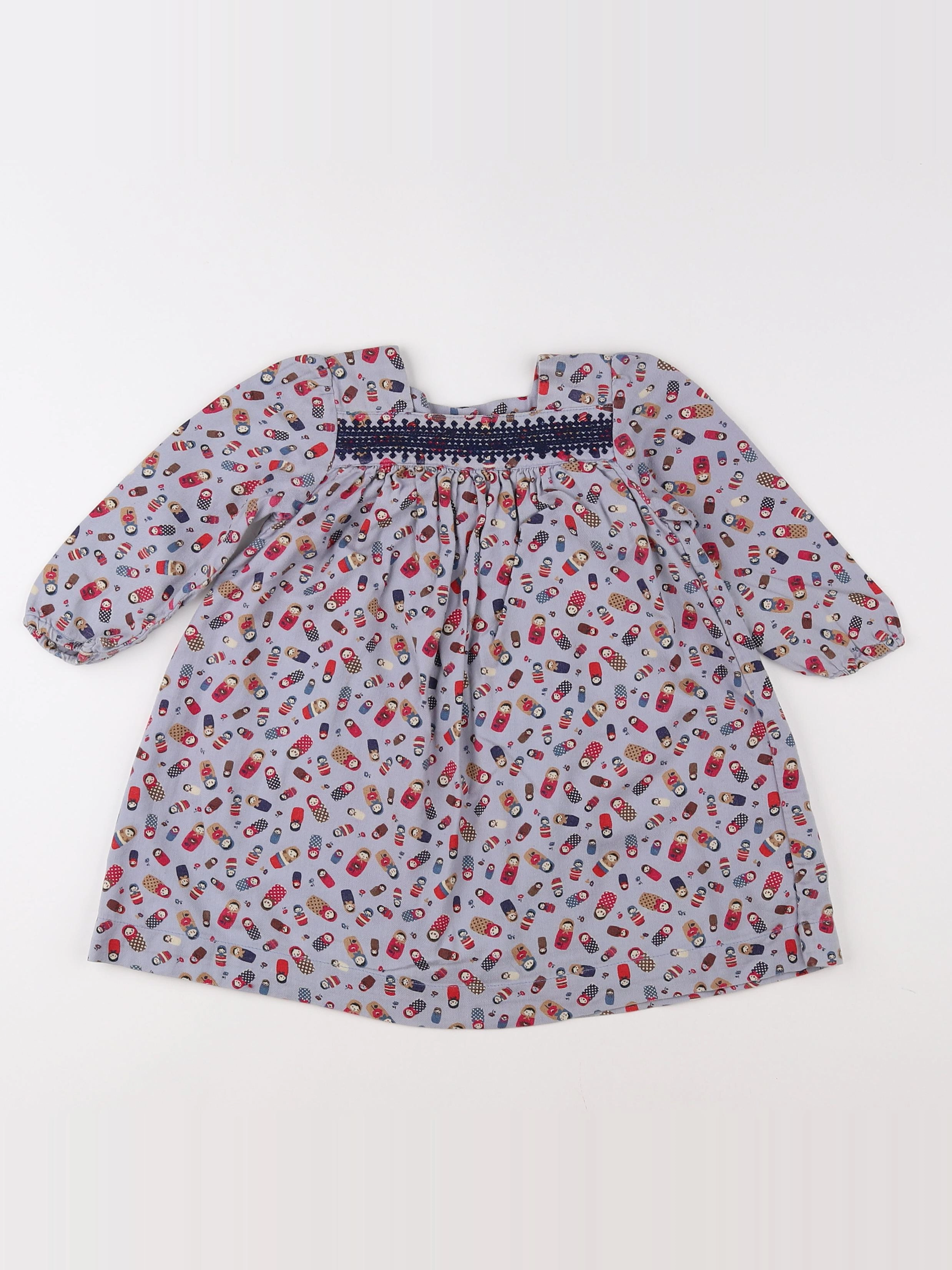 Boutchou - robe multicolore - 12 mois