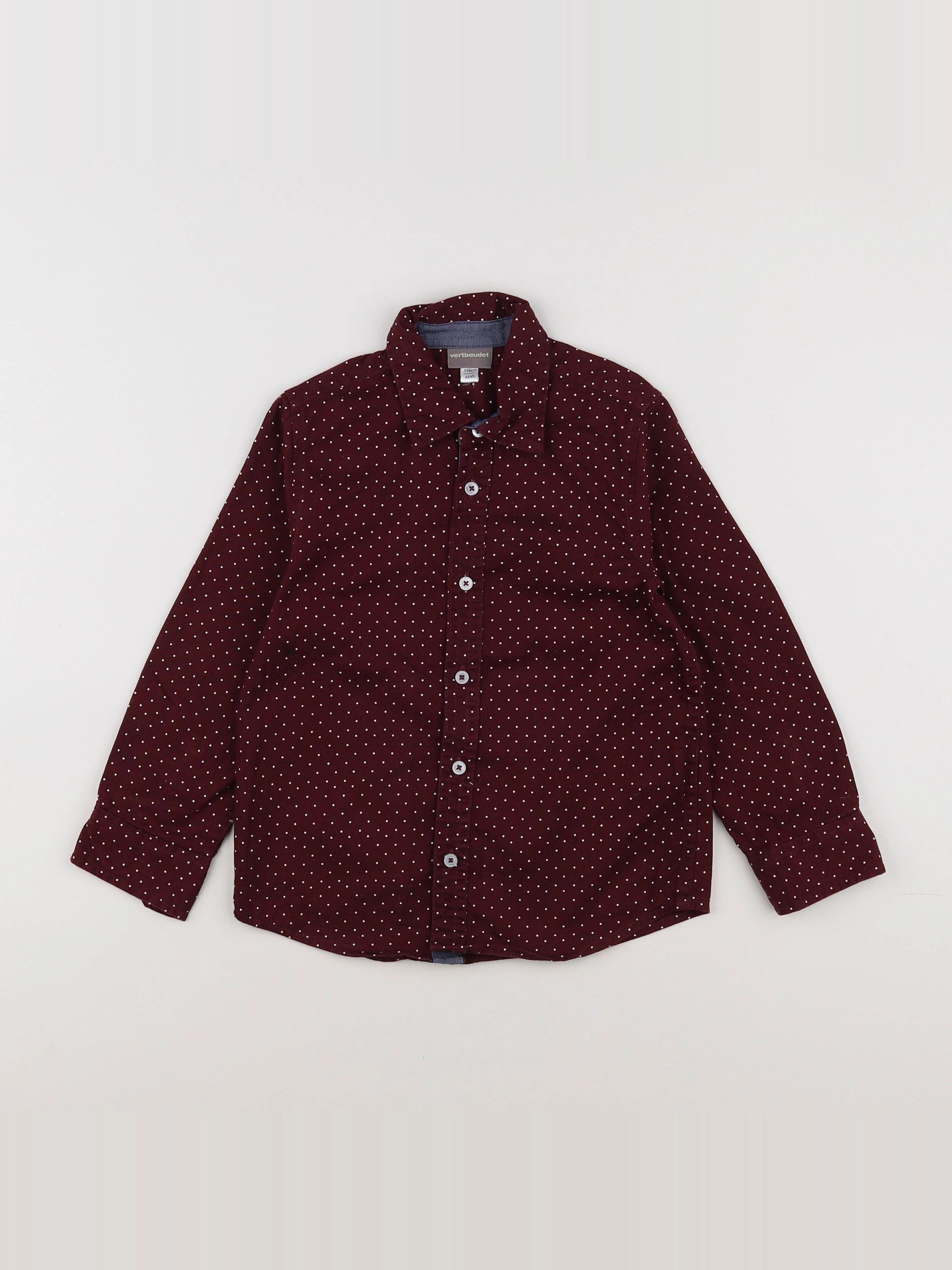 Vertbaudet - chemise rouge - 6 ans