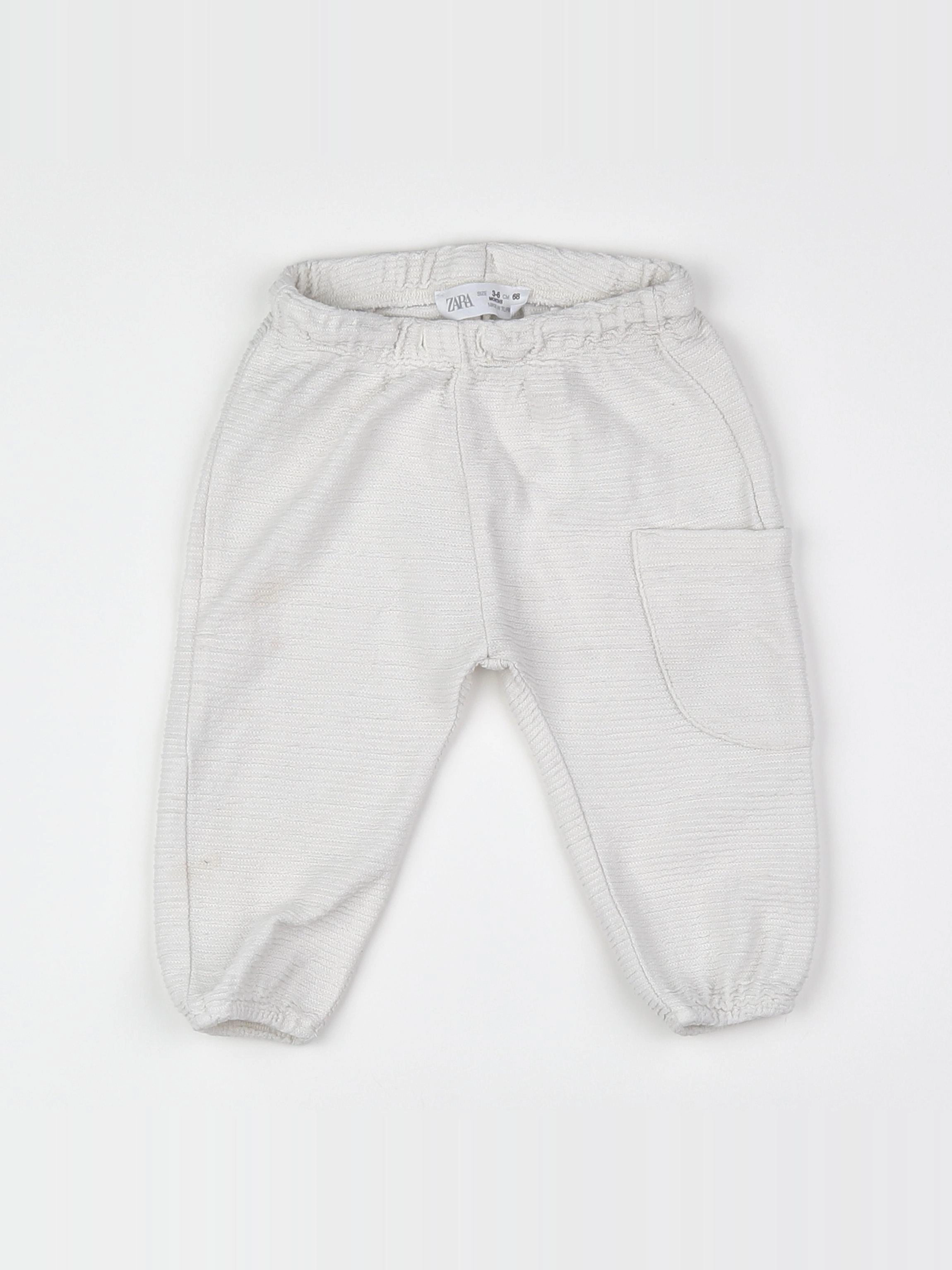 Zara - pantalon blanc - 3/6 mois