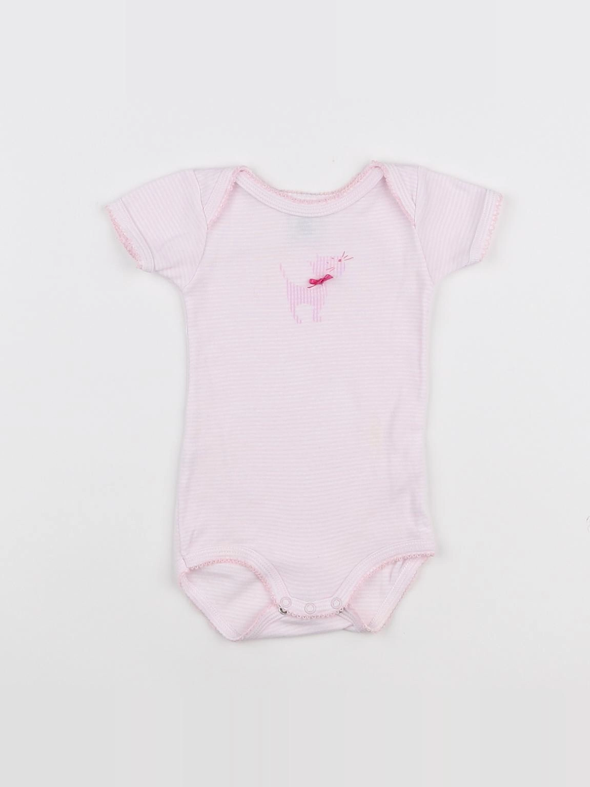 Petit Bateau - body rose - 3 mois