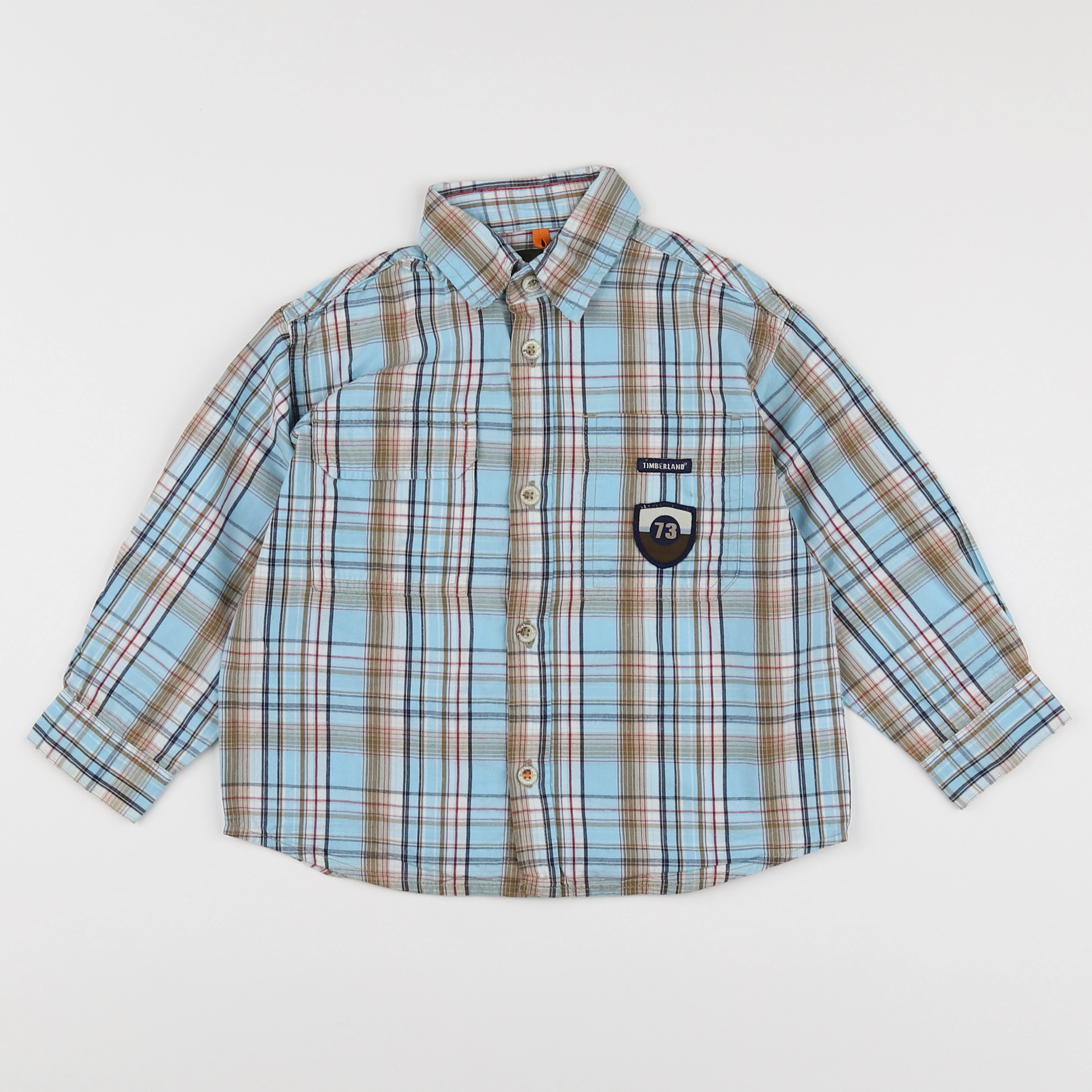 Timberland - chemise bleu, marron - 2 ans