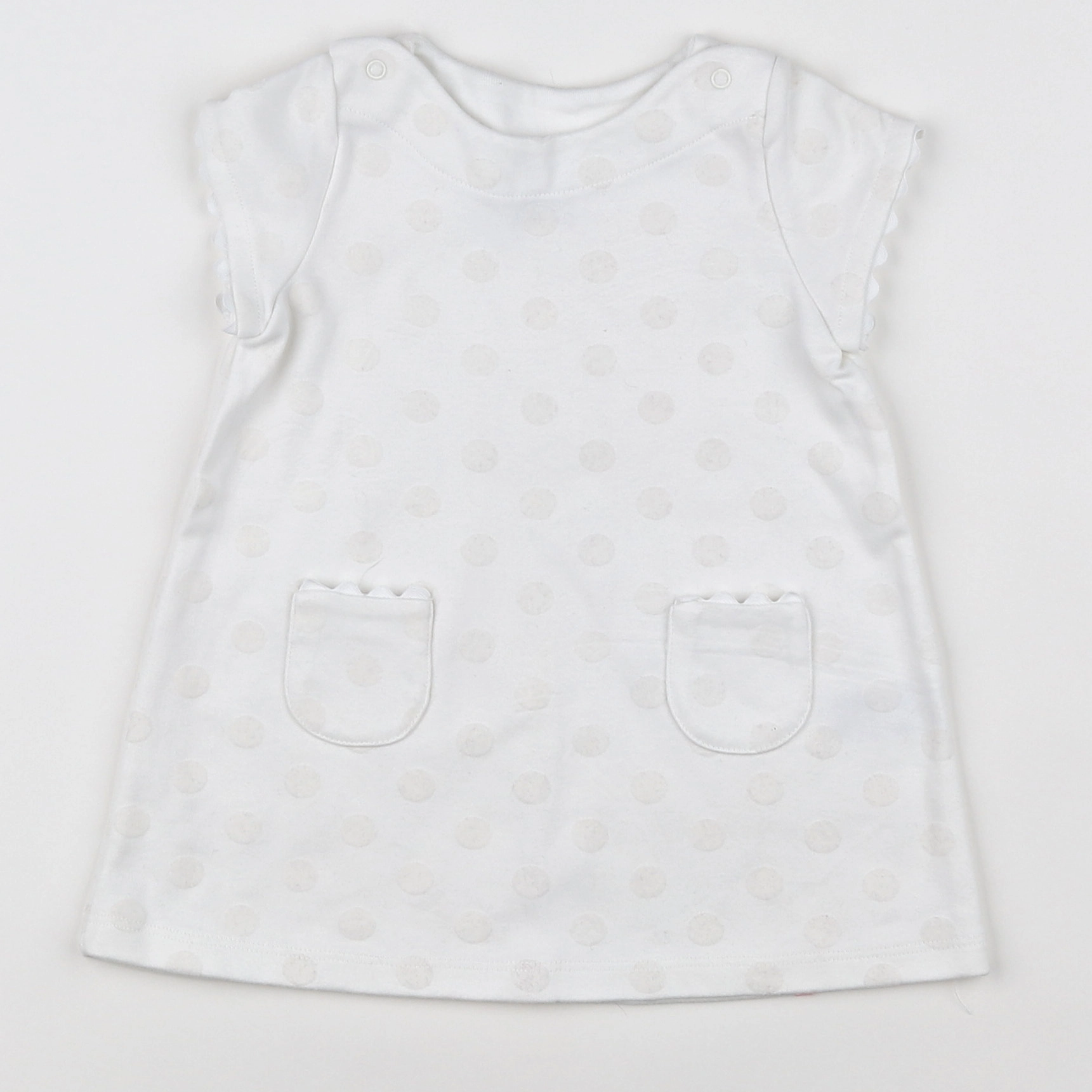 Petit Bateau - robe blanc - 6 mois