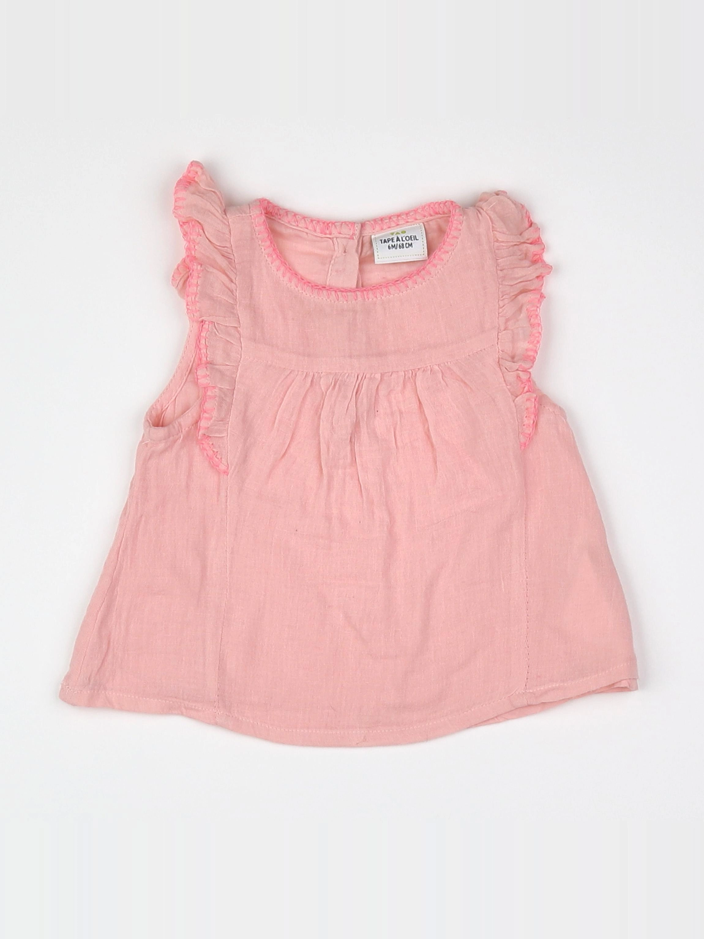 Tape à l'oeil - tee-shirt rose - 6 mois