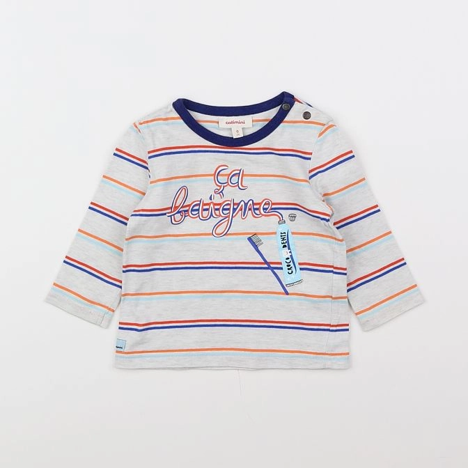 Catimini - tee-shirt multicolore - 9 mois