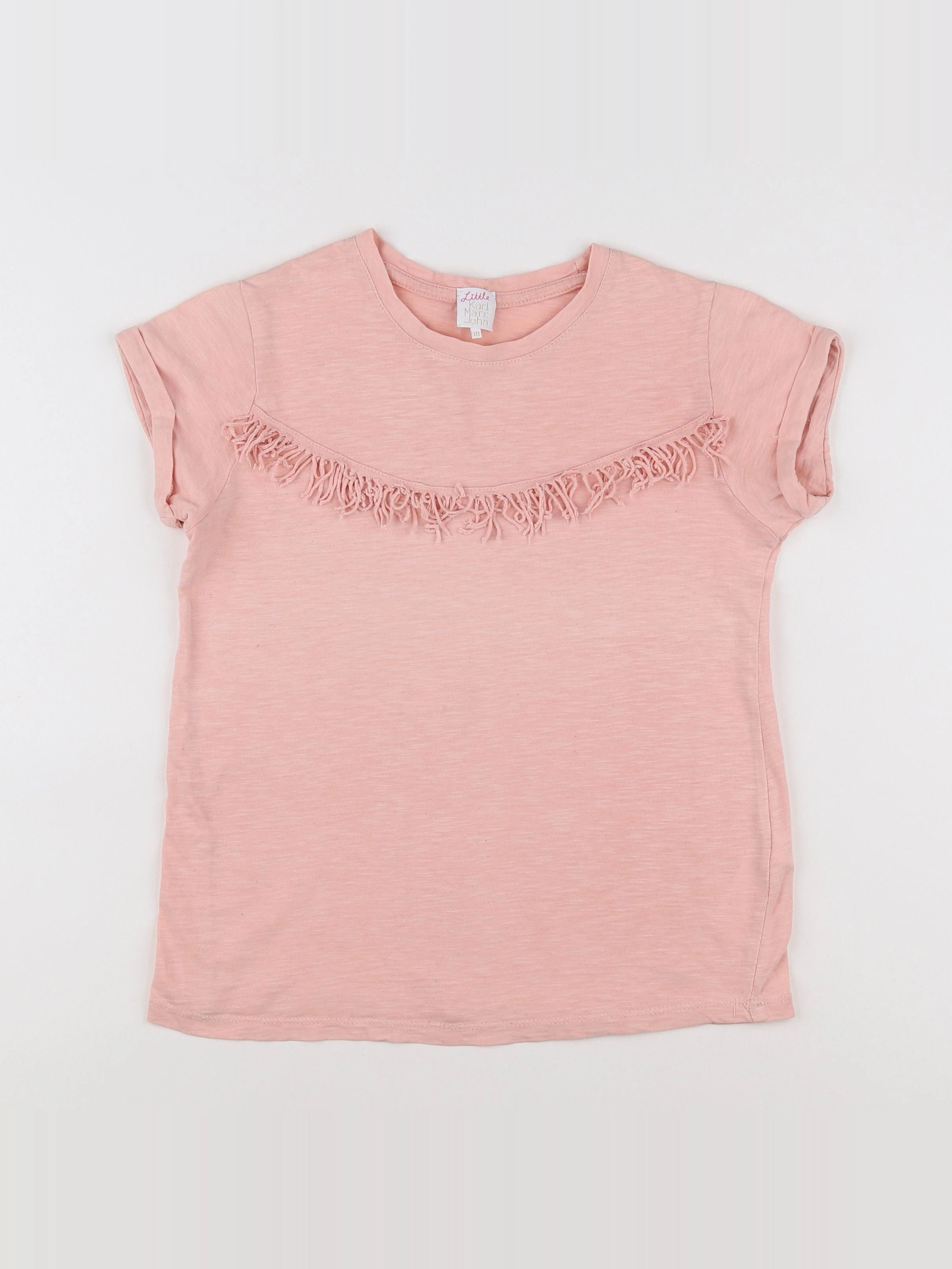 Little Karl Marc John - tee-shirt rose - 10 ans