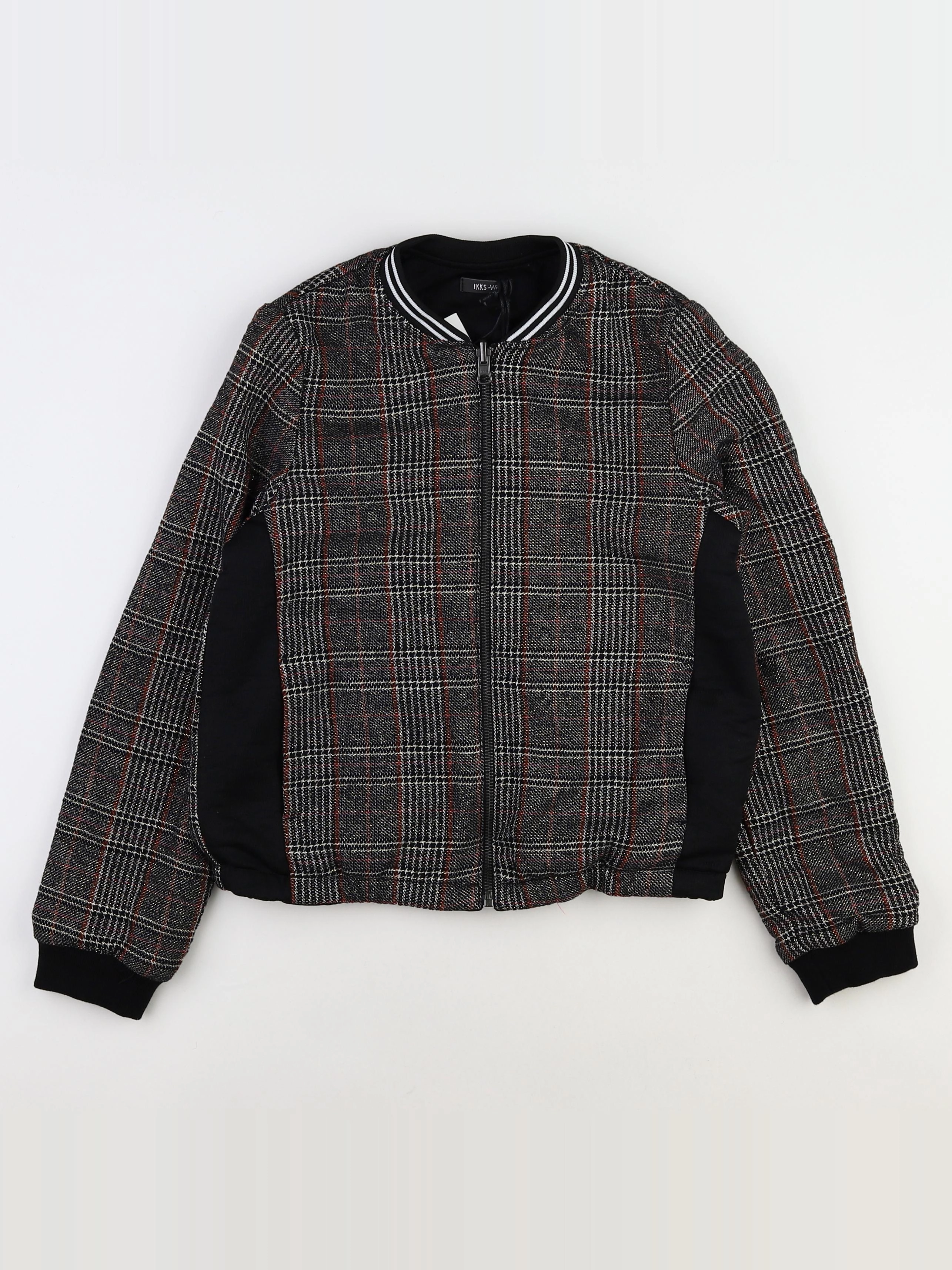 IKKS - veste gris, noir (neuf) - 12 ans