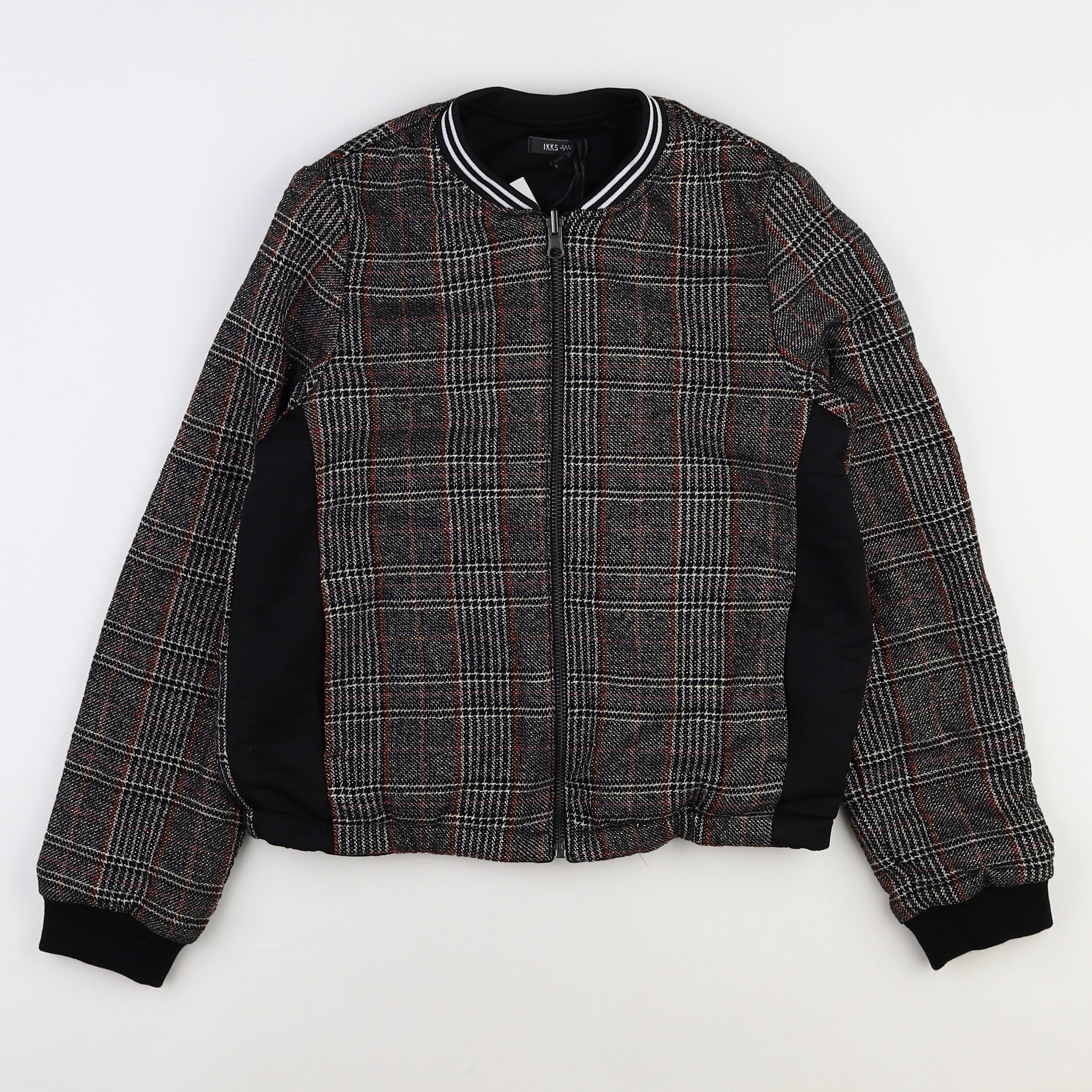 IKKS - veste gris, noir (neuf) - 12 ans