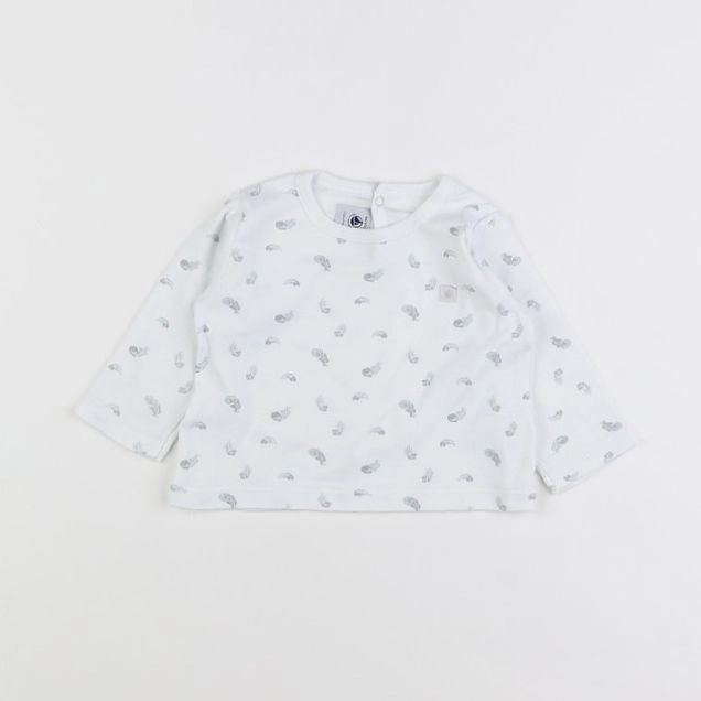 Petit Bateau - tee-shirt blanc - 6 mois