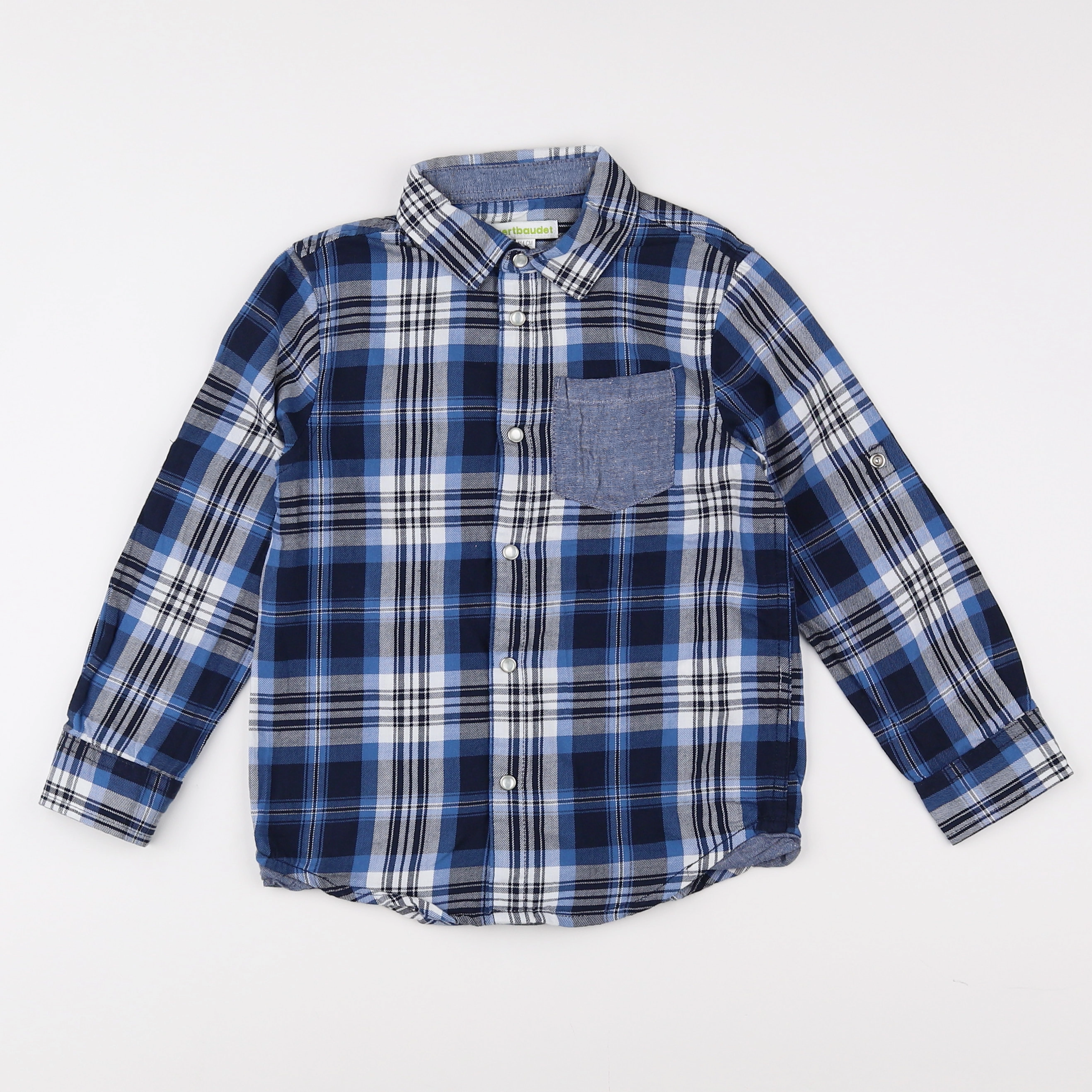 Vertbaudet - chemise bleu - 6 ans