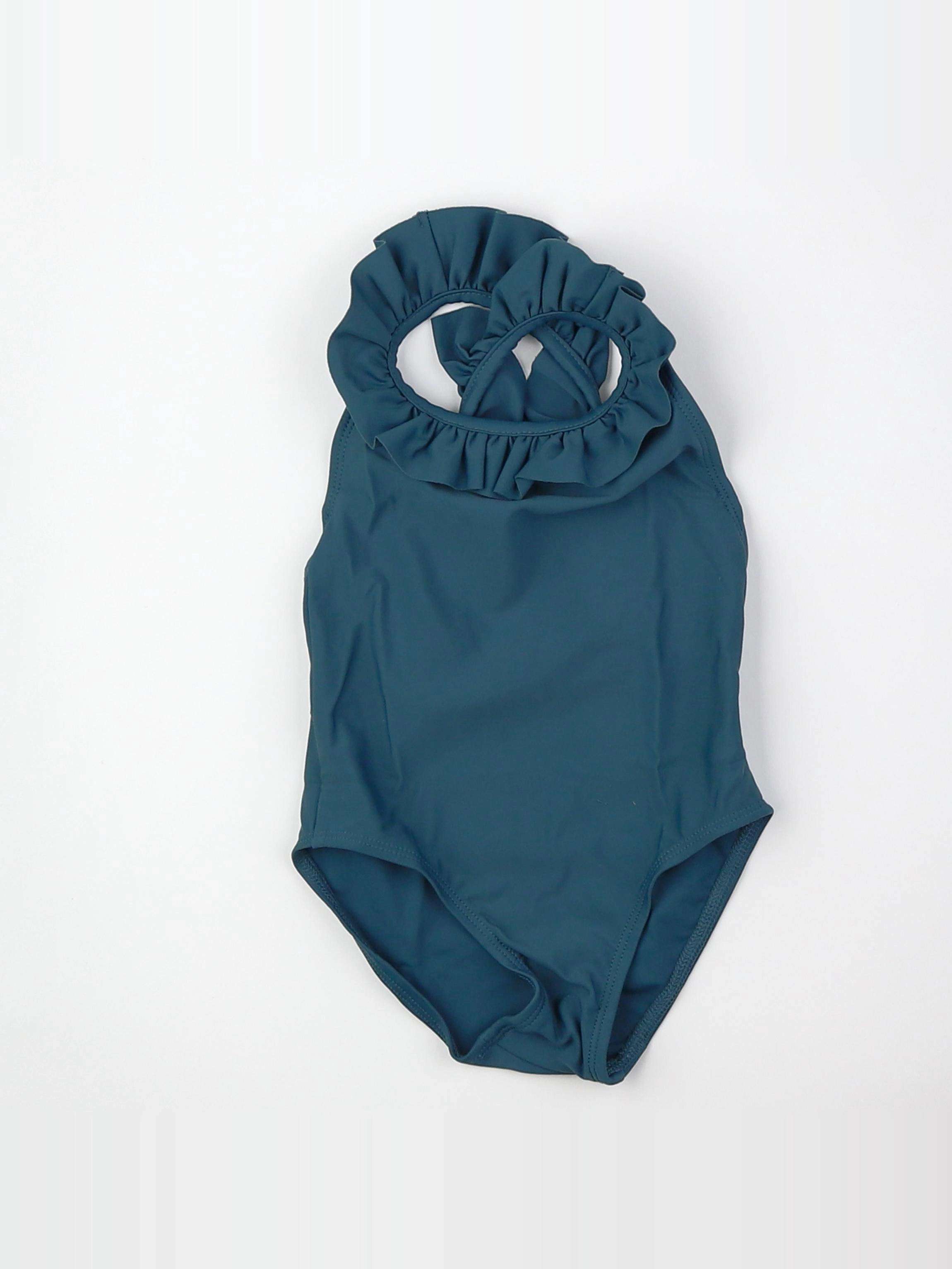 Canopea - maillot de bain bleu, vert  dos croisé (neuf) - 1/2 ans