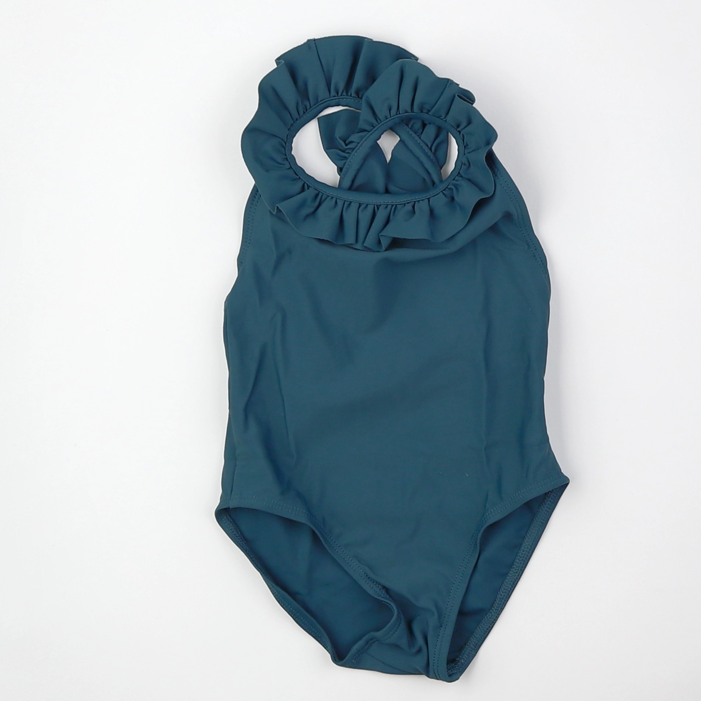 Canopea - maillot de bain bleu, vert  dos croisé (neuf) - 1/2 ans