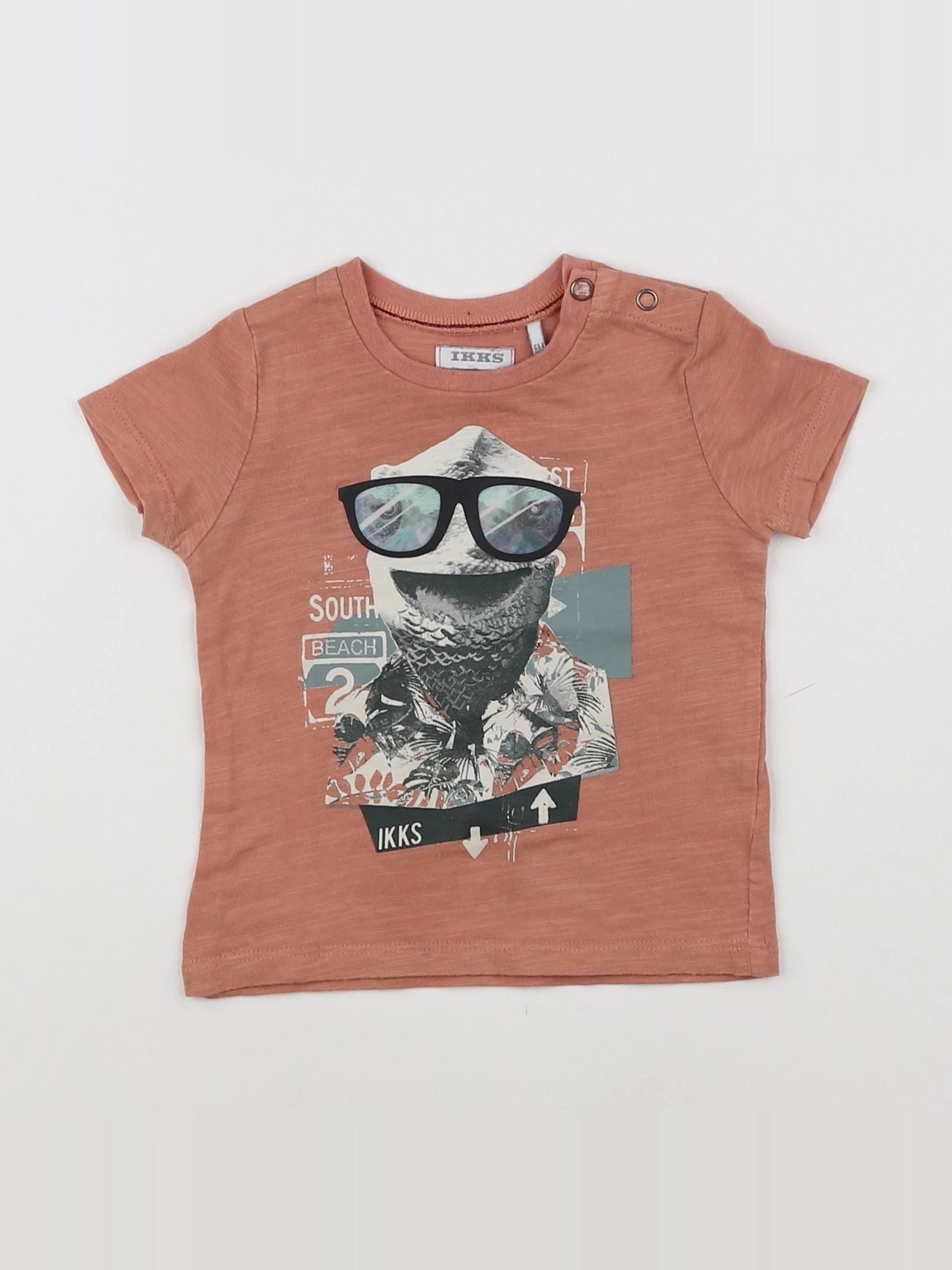 IKKS - tee-shirt rose, bleu - 6 mois