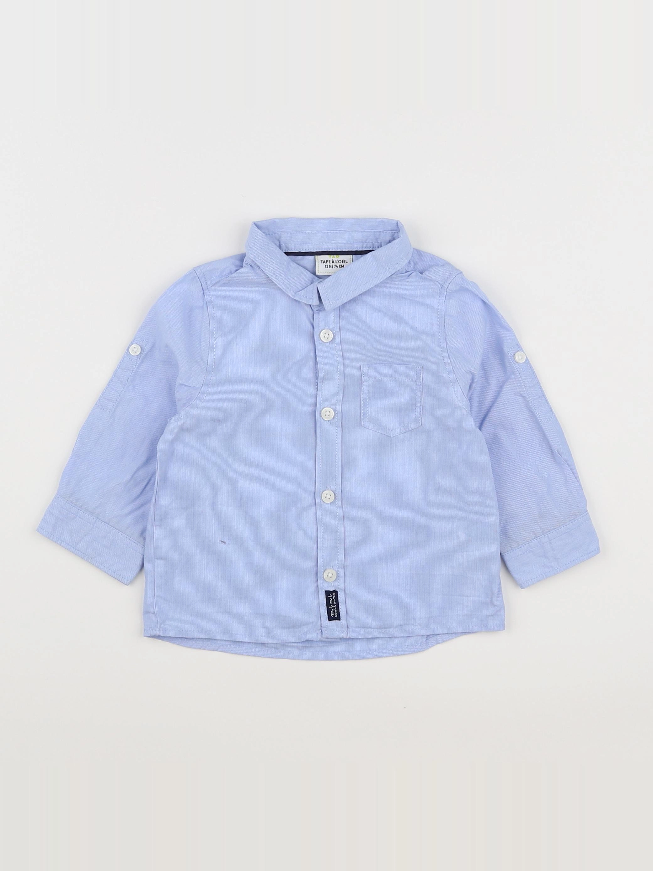 Tape à l'oeil - chemise bleu - 12 mois