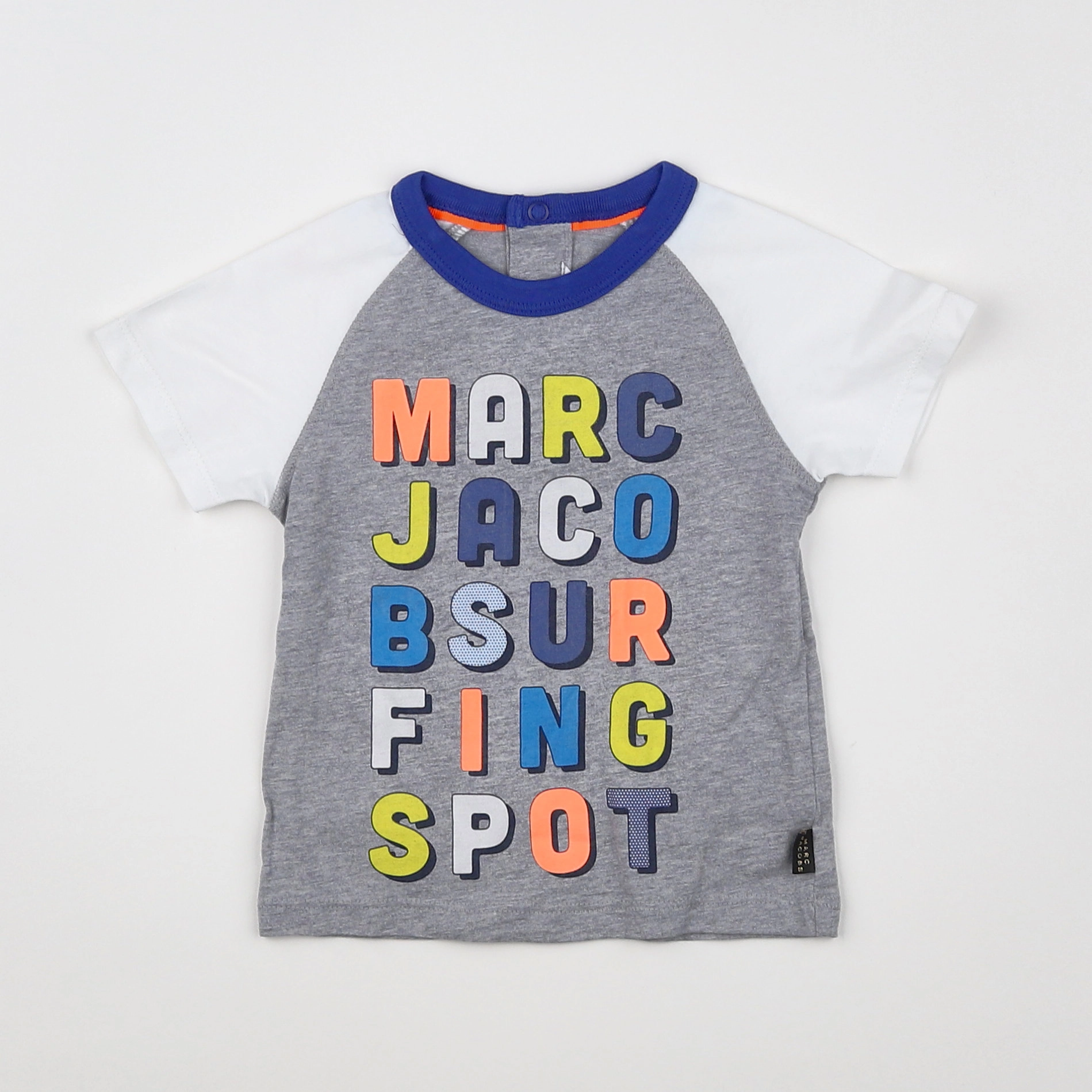 Little marc jacobs - tee-shirt gris, multicolore - 12 mois