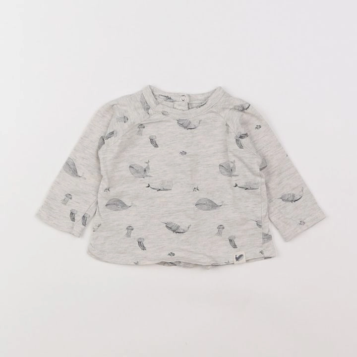 Vertbaudet - tee-shirt gris - 3 mois