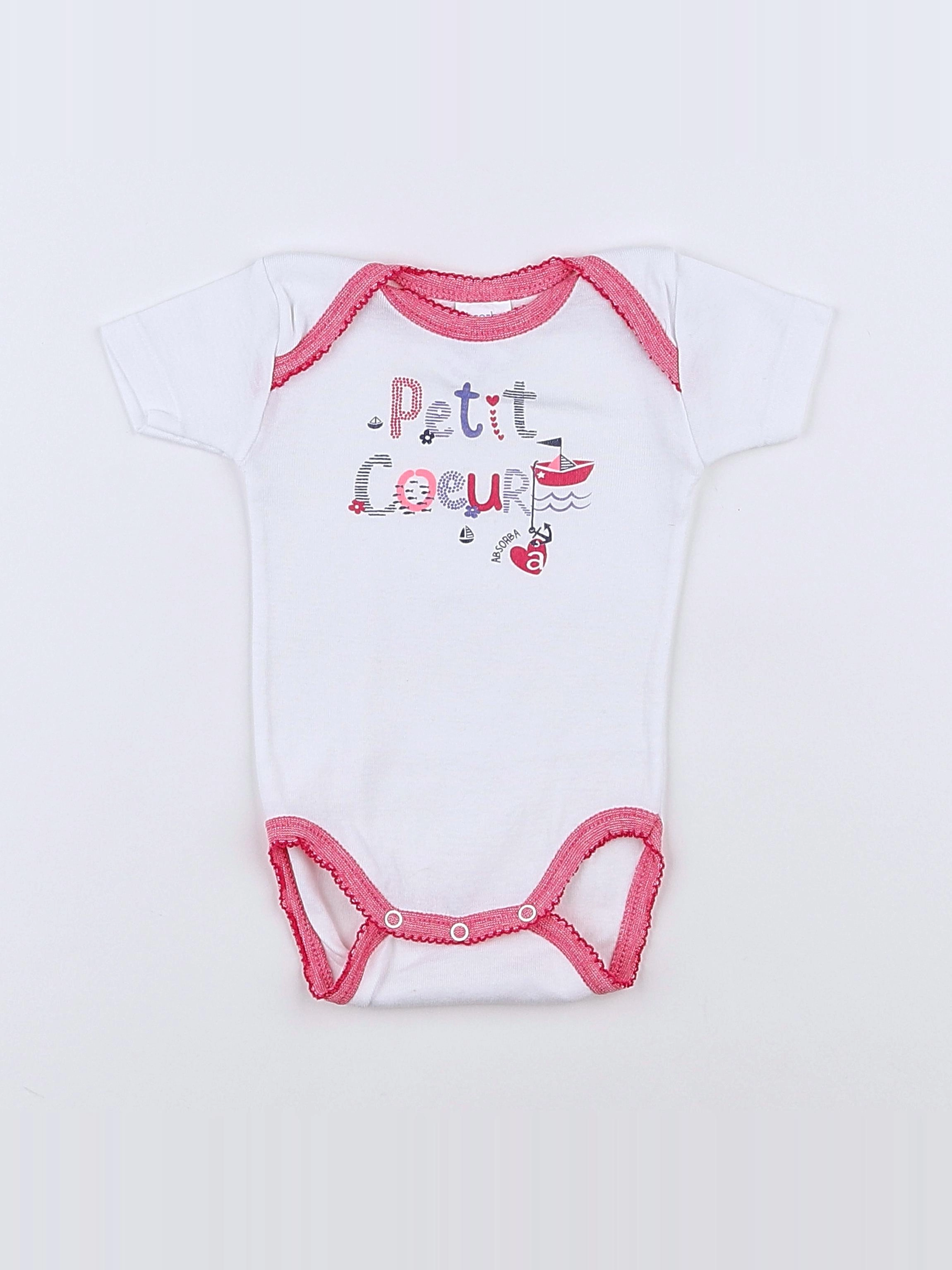 Absorba - body blanc - 3 mois