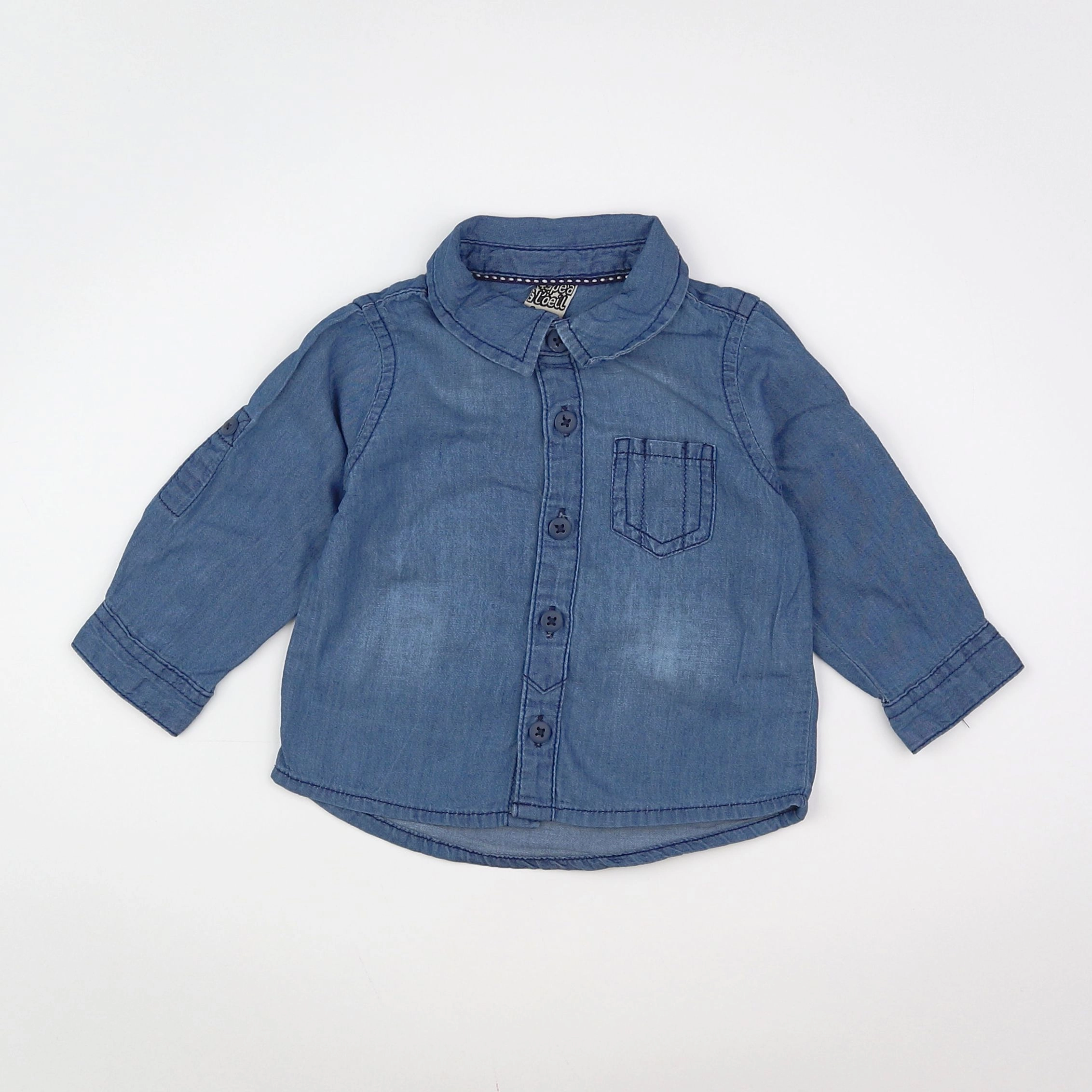 Tape à l'oeil - chemise bleu - 9 mois