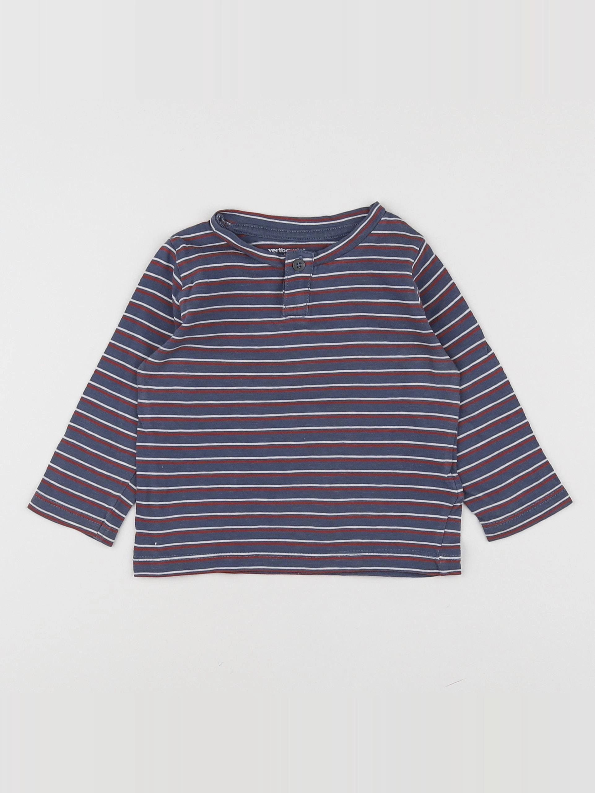 Vertbaudet - tee-shirt bleu - 9 mois